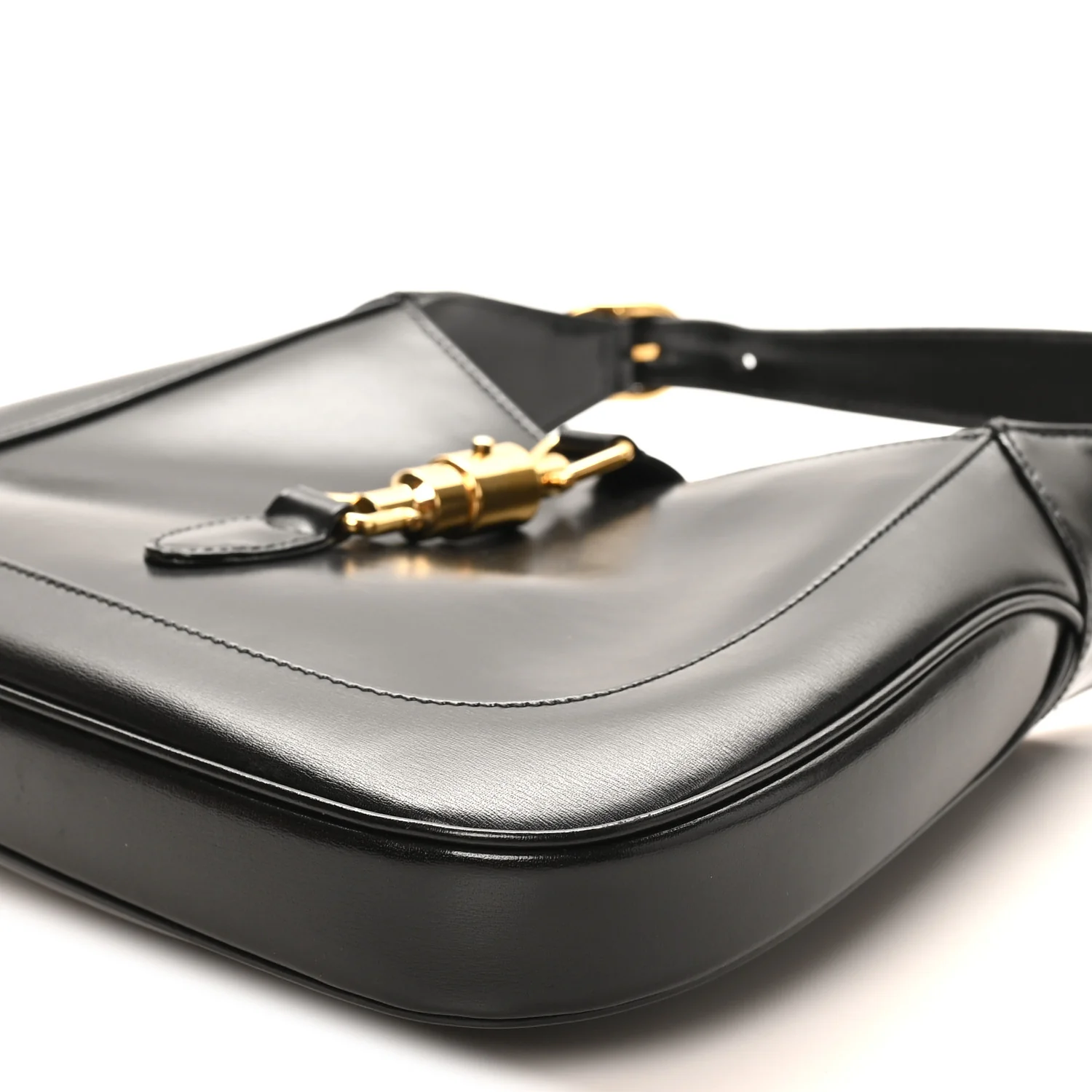 Boarded Dyana Lux Calfskin Small Jackie 1961 Hobo Black