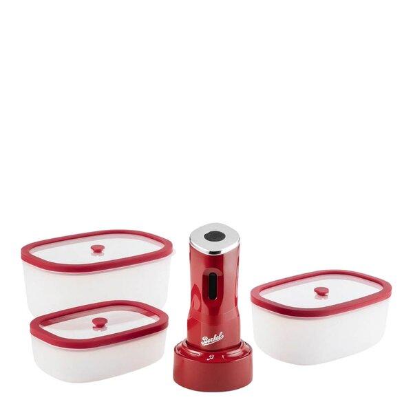 Icon mini vakuumpumpe 17 cm med tilbehør rød