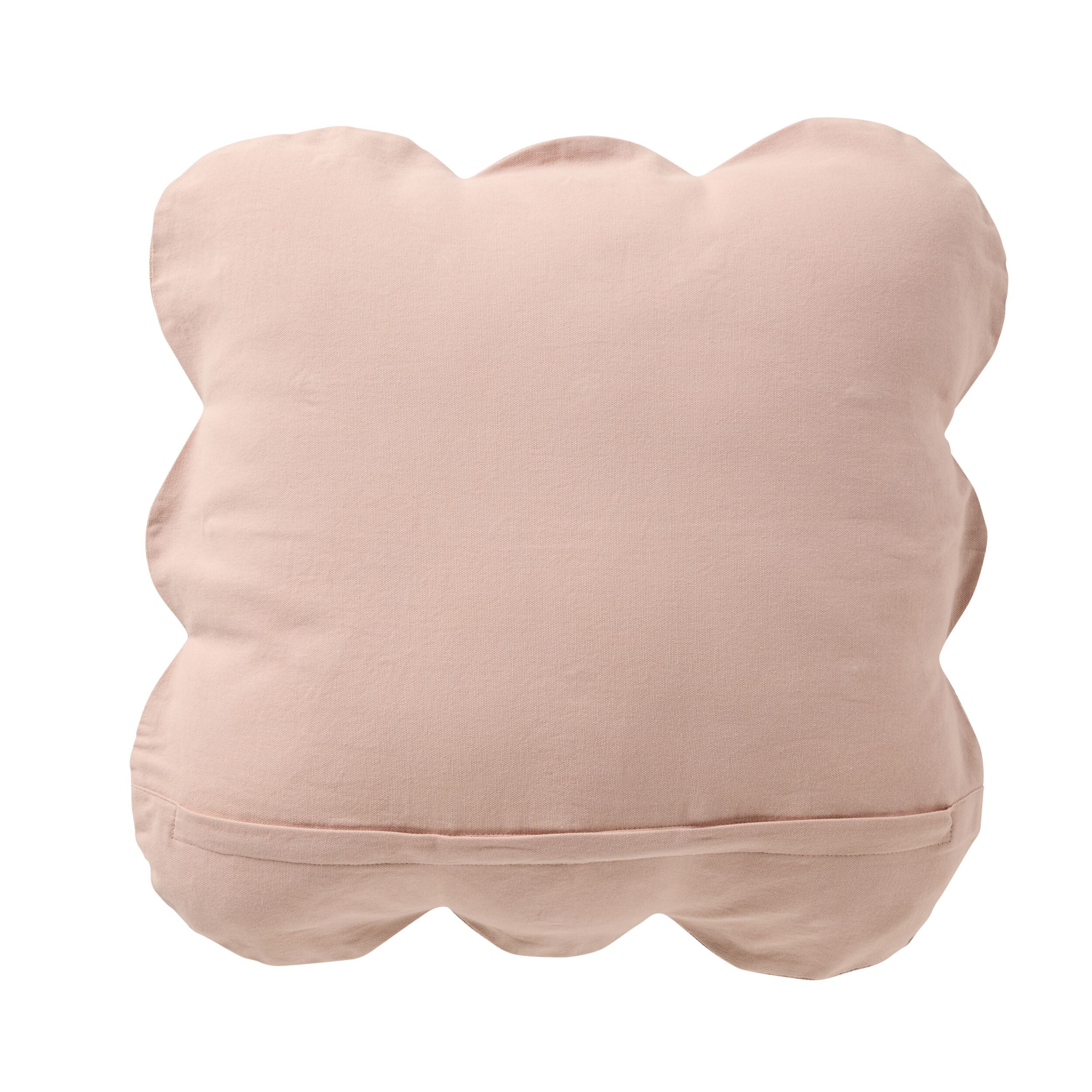 Stitch Scalloped Cushion Dusty Rose 50x50cm