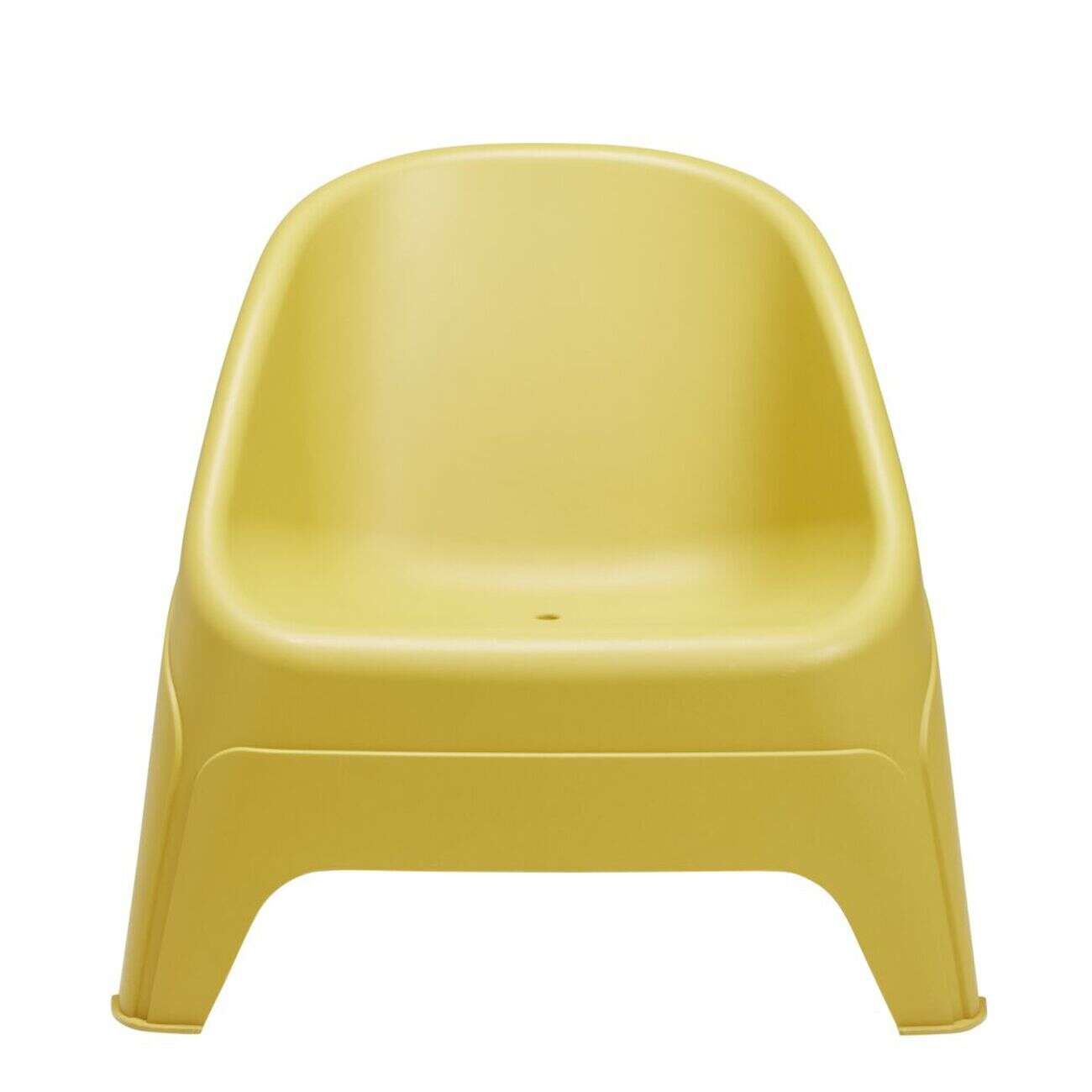 Fauteuil de jardin Néo monobloc plastique jaune ocre 79,5x76,5xH57,5cm