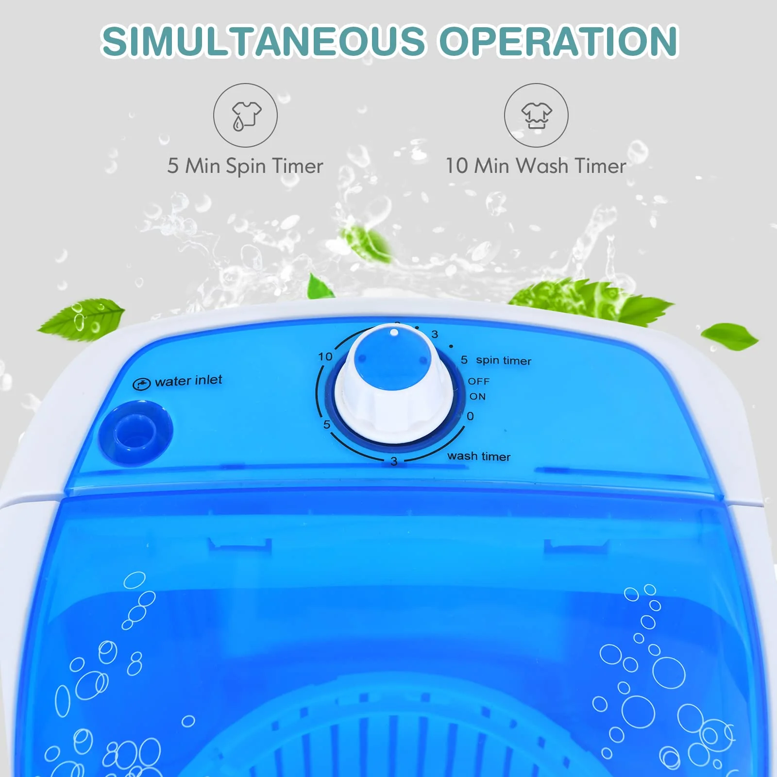 Giantex Compact Mini Washer and Spinner Combo. 5.5lbs Capacity