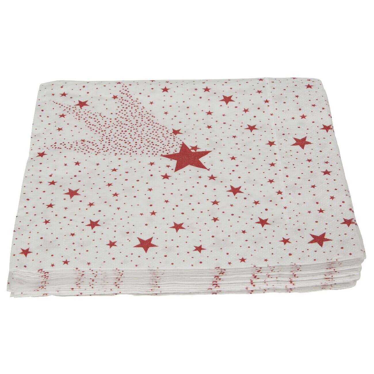 Serviette en papier motif étoile filante rouge x 20
