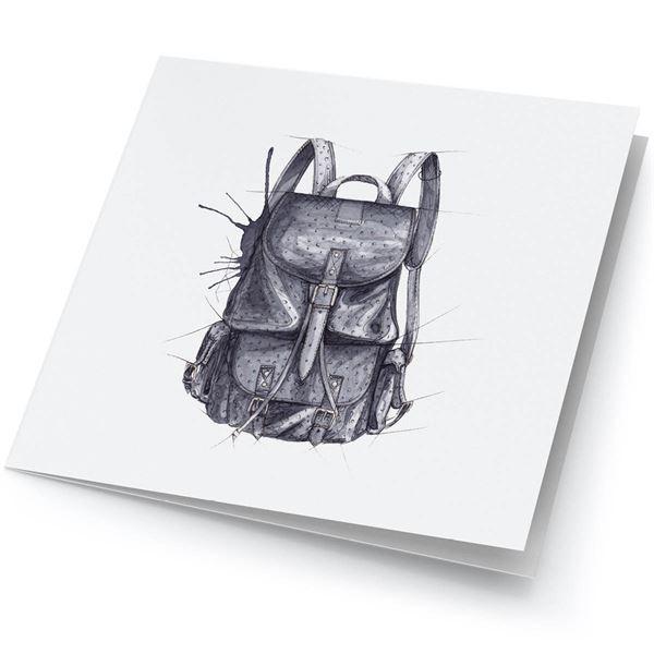Store kunstkort ryggsekk