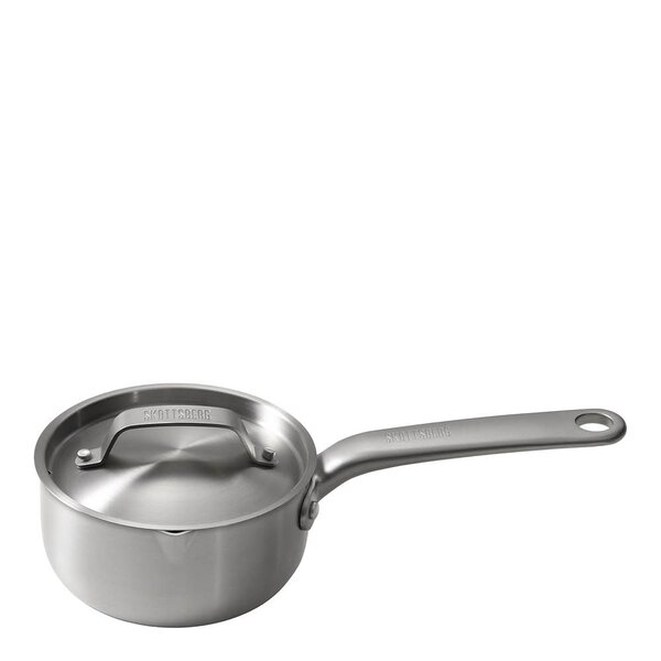 Kasserolle med lokk 14 cm/1L rustfritt stål