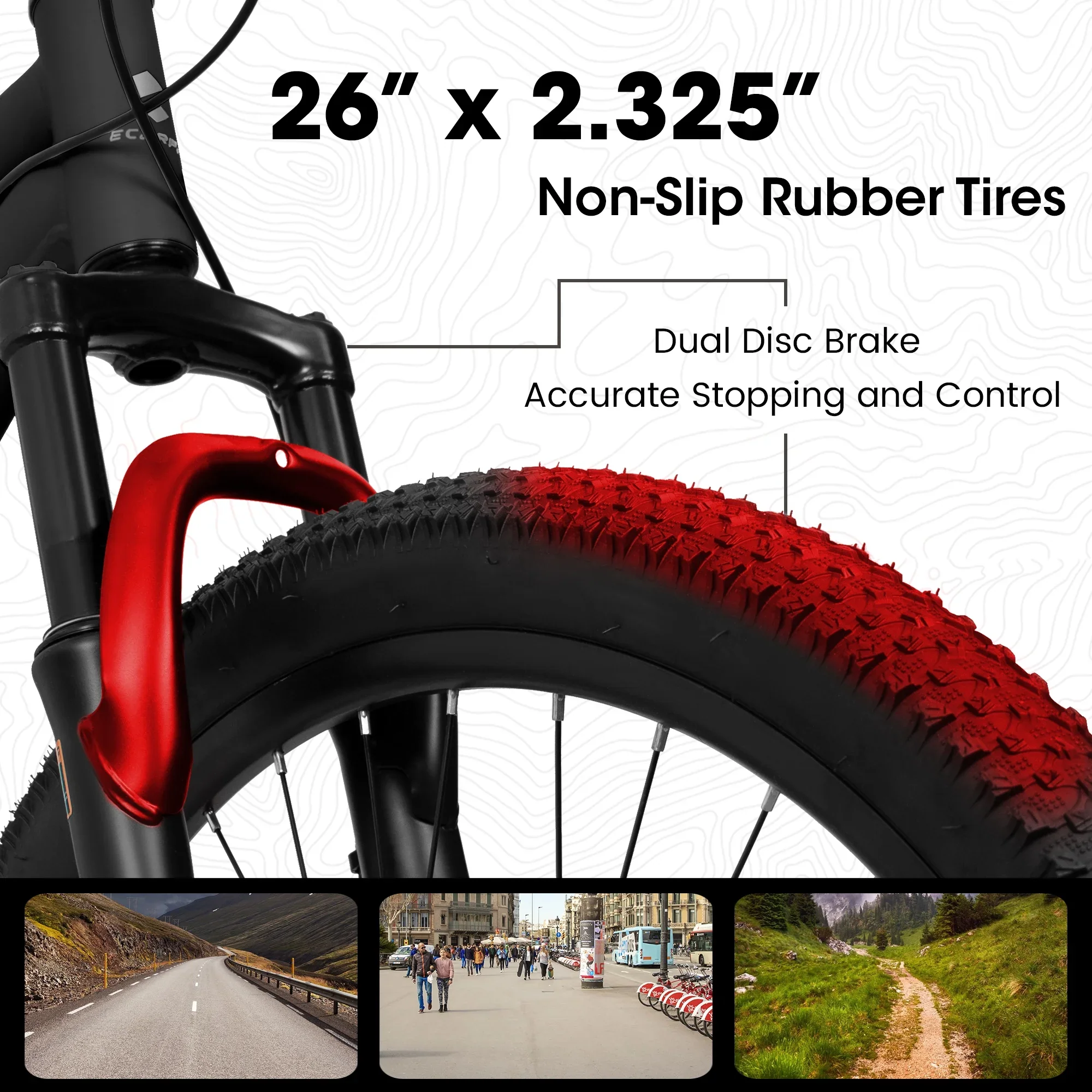 26 Inch Mountain Bike, Dual Full Suspension 21-Speed Disc Brakes Thumb Shifter, Carbon Steel Frame Mountain Bike, Mens Womens Trail Commuter City Bicycles