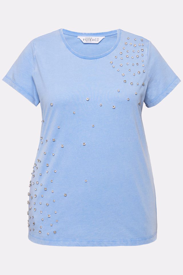 Rhinestone Cap Sleeve Tee