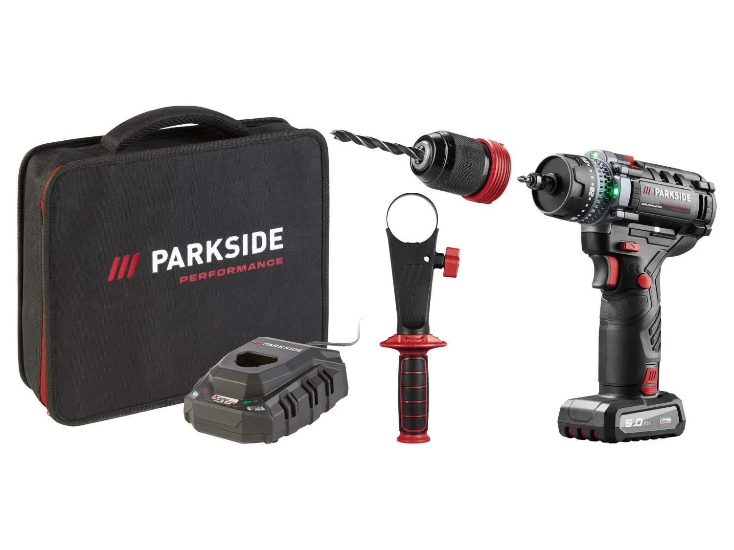 PARKSIDE PERFORMANCE Set perceuse-visseuse sans fil PPBSSA 12 A1 + batterie + chargeur, 12 V