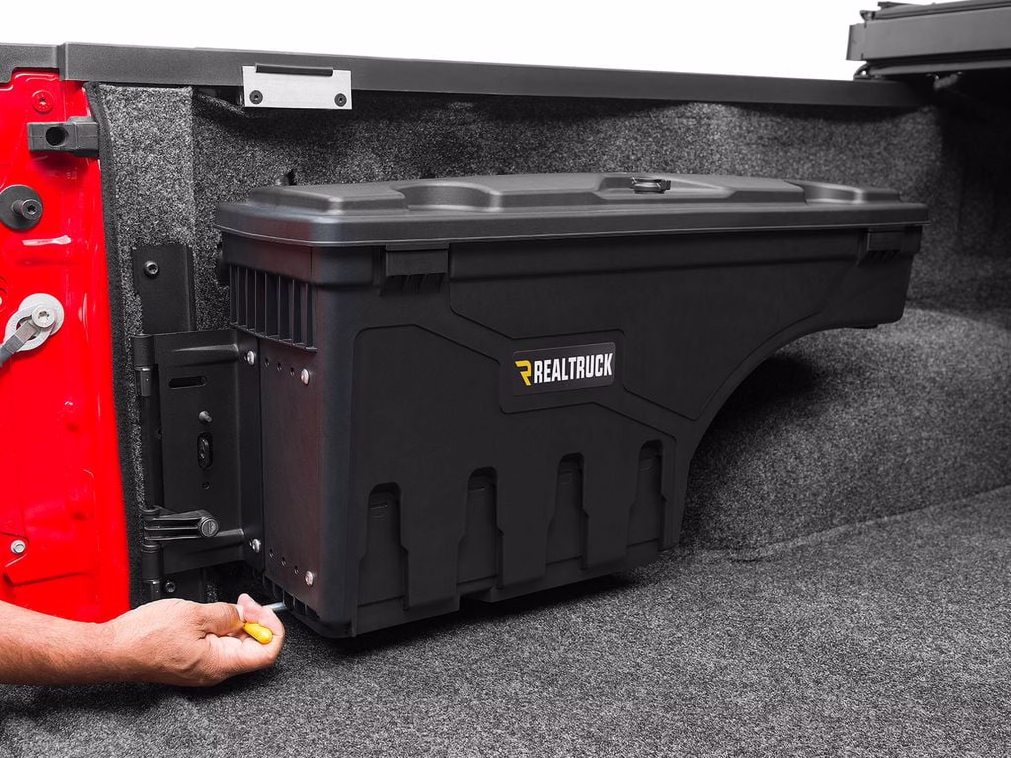 RealTruck UnderCover Swing Case Truck Bed Toolbox Fits 2007-2019 Chevy/GMC Silverado/Sierra 2500/3500HD Drivers Side