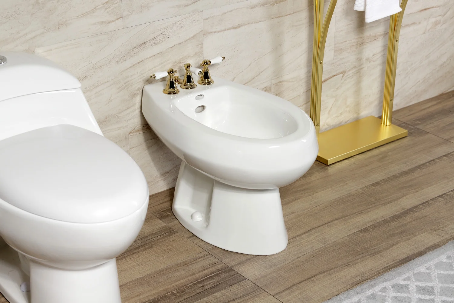 Kingston Brass KB320PL Victorian Three-Handle Bidet Faucet, Matte Black