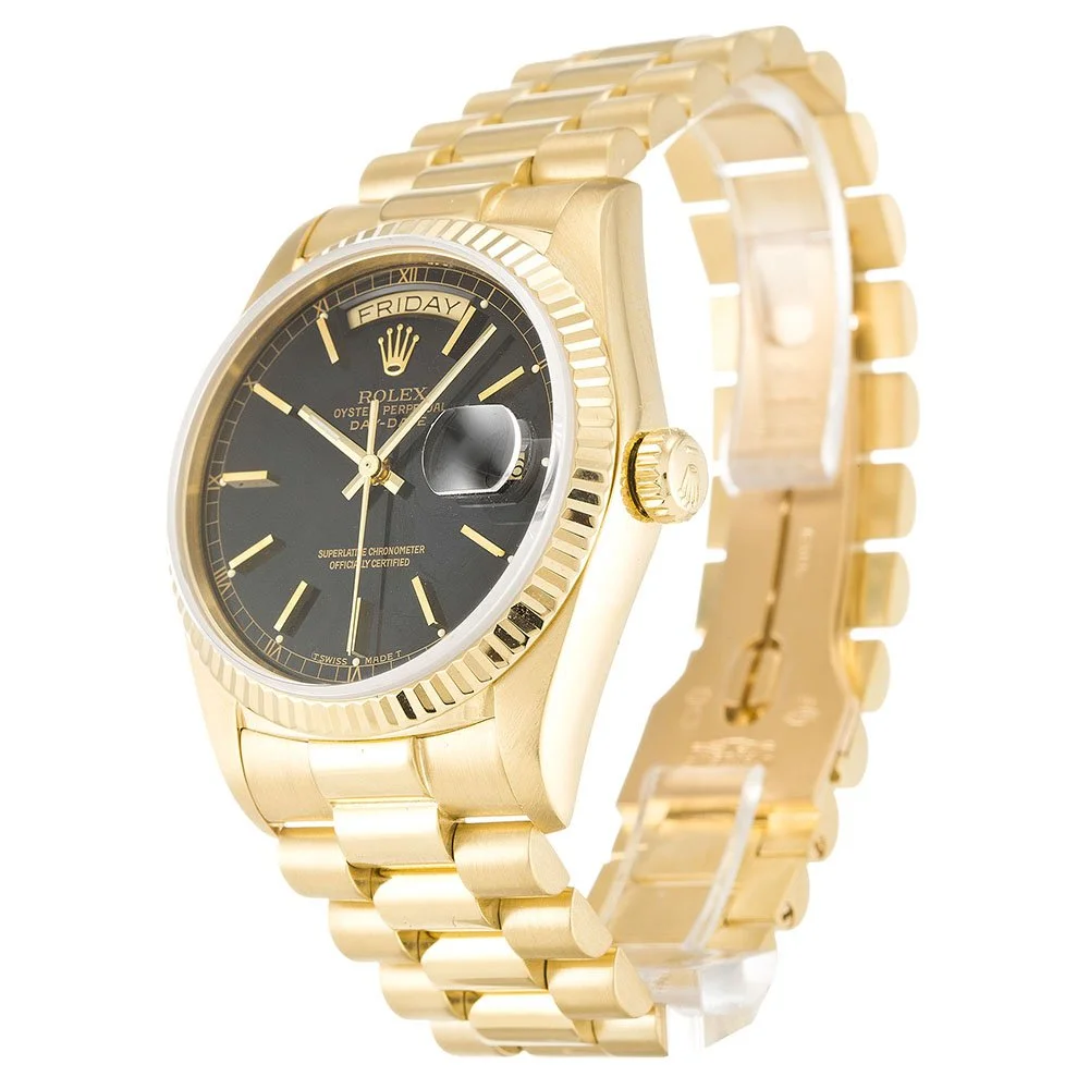 Rolex Day-Date 36mm Black Dial 18038