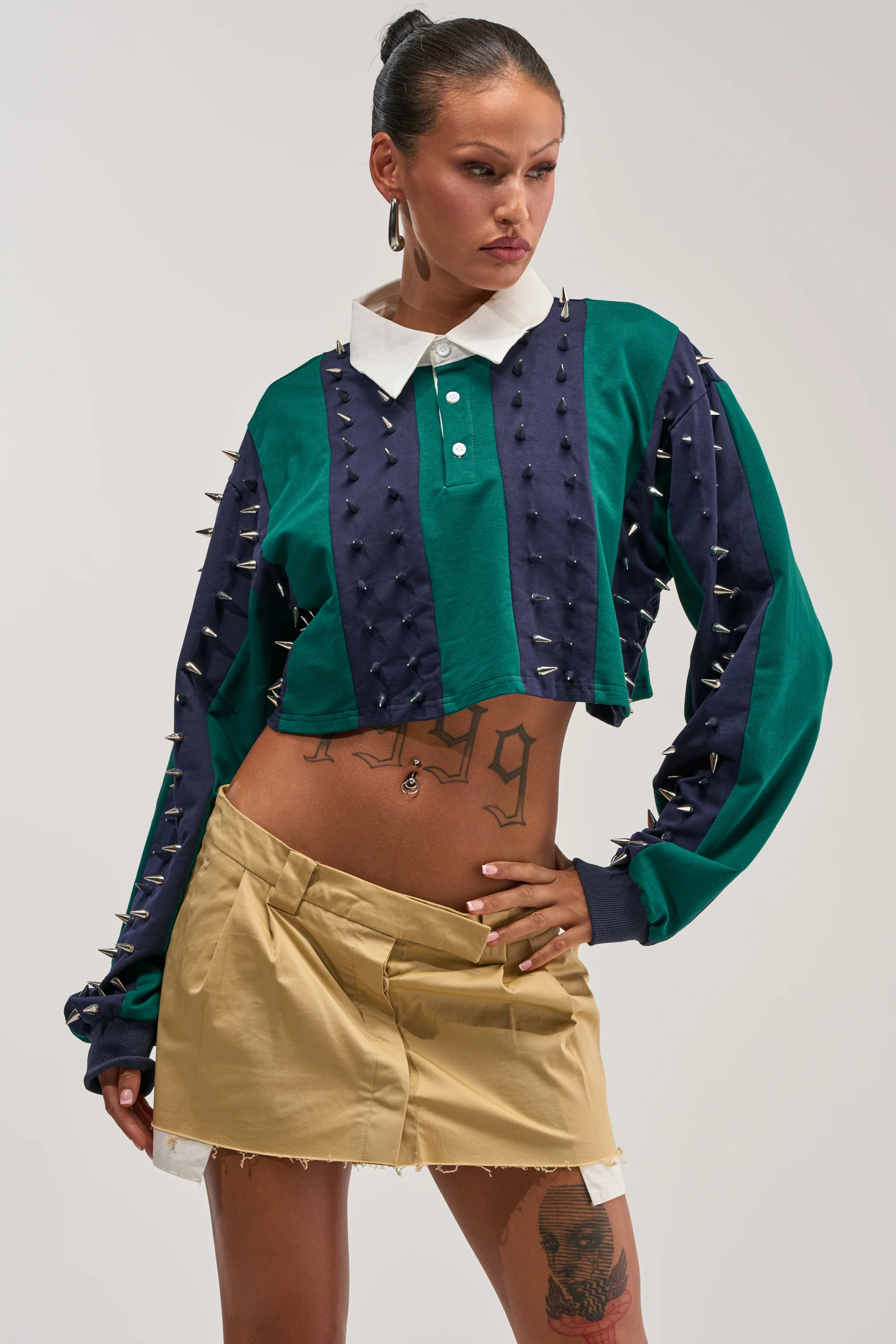 DONT TOUCH CROPPED POLO SHIRT - Akira Store