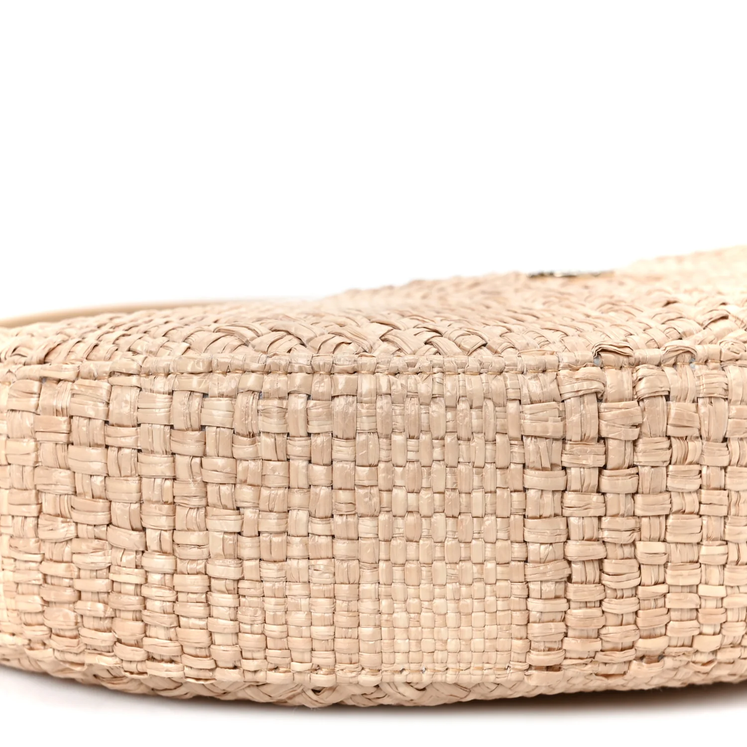 Raffia Other Shape With Chain Beige