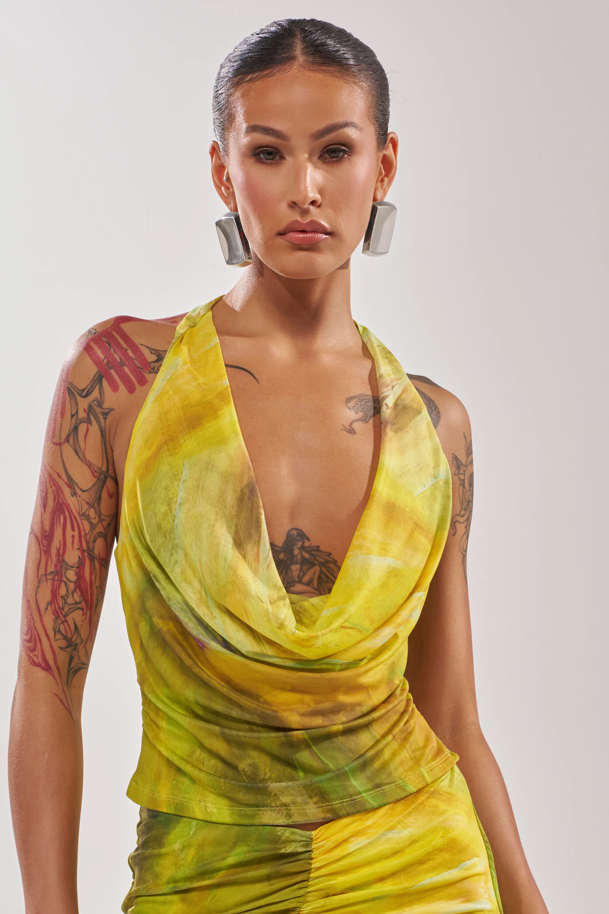 TELL ME MORE COWL NECK BLOUSE - Akira Store