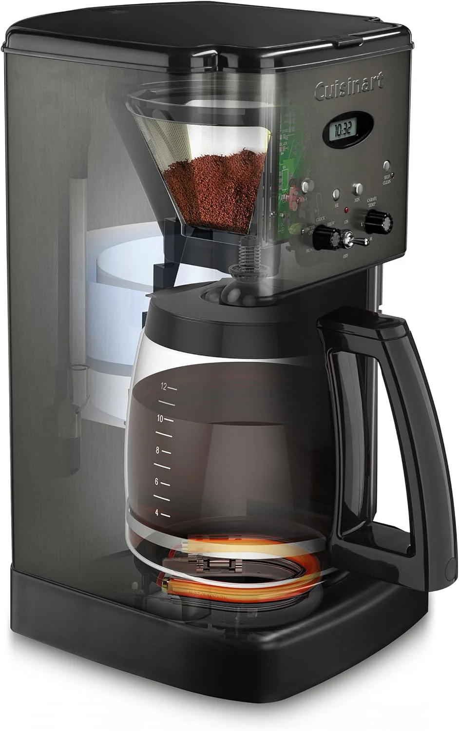Cafetière programmable Cuisinart DCC-1200P1 Brew Central 12 tasses, carafe, chrome brossé