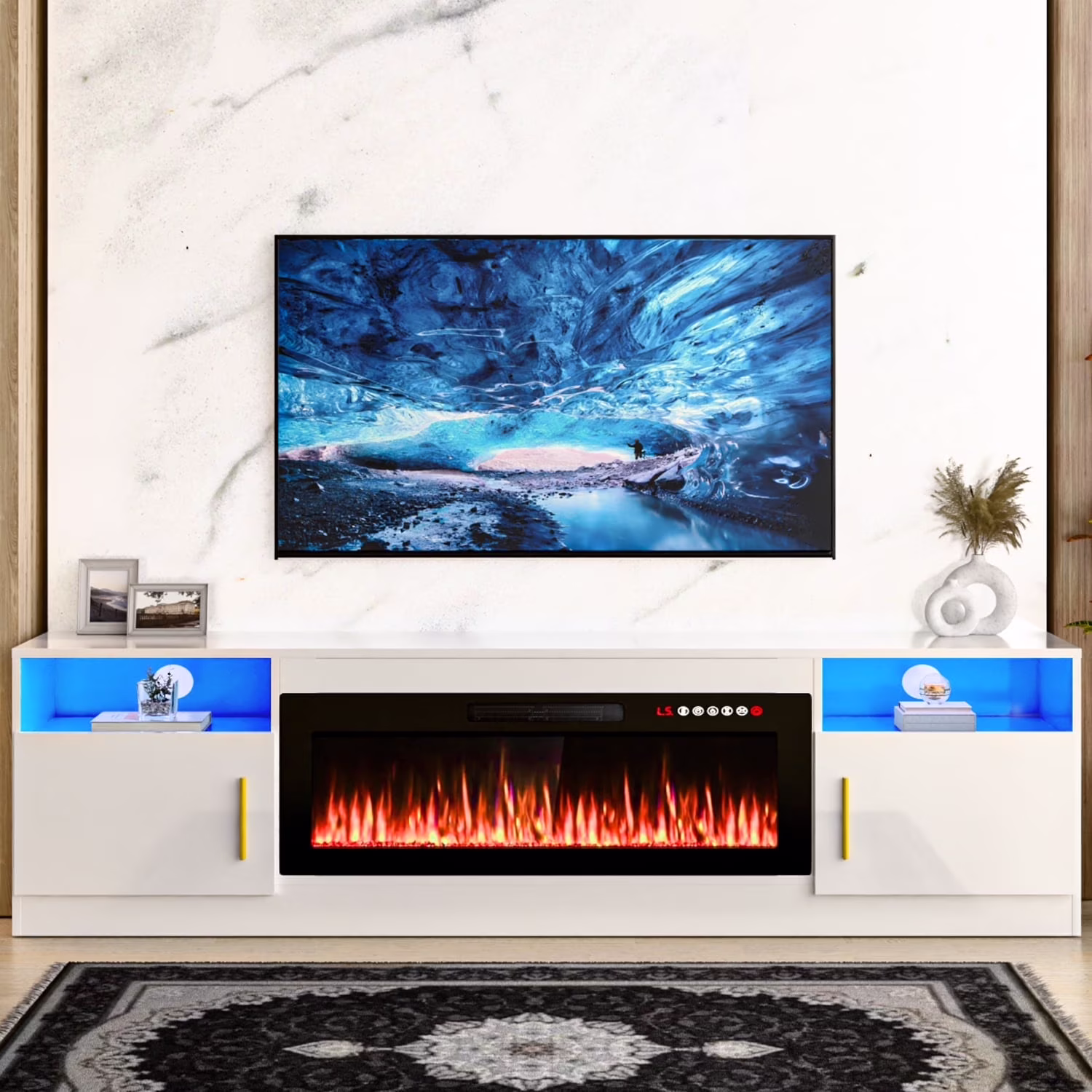Waleaf Fireplace TV Stand with 36