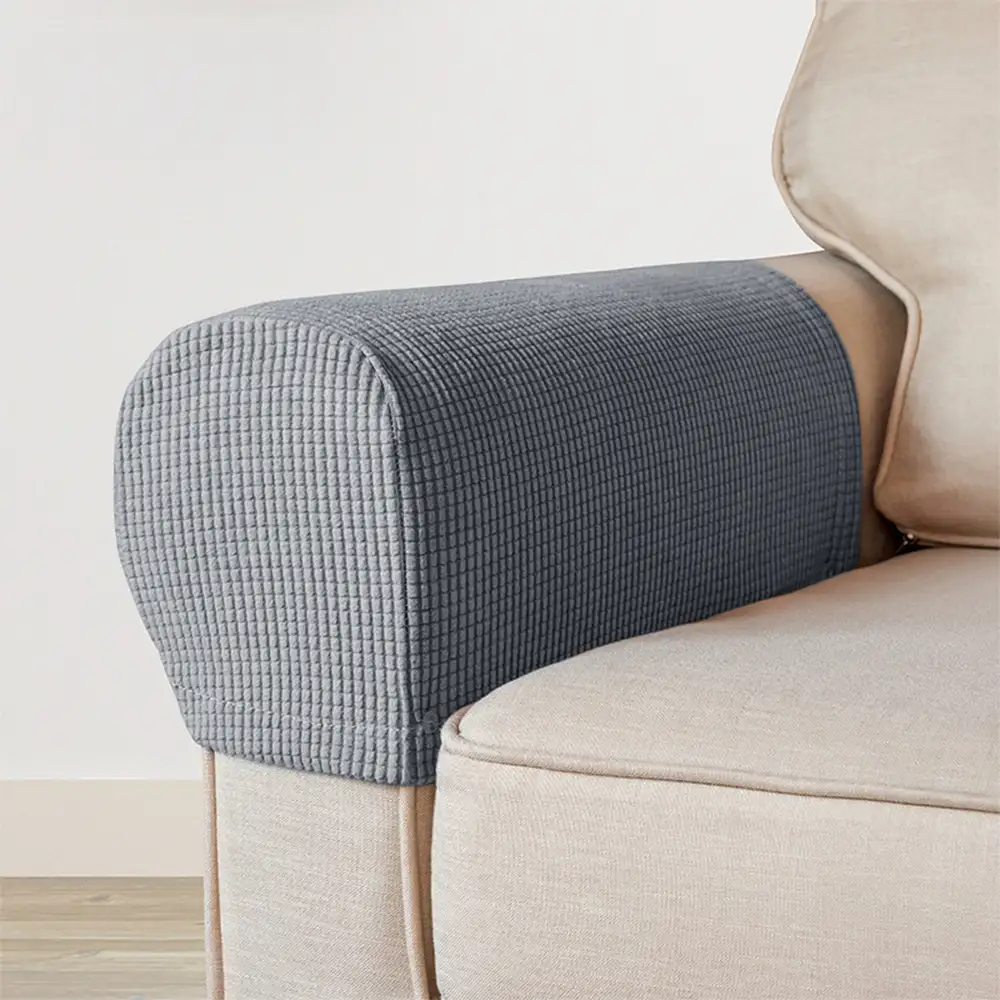 Fleece Elastic Sofa Armrest Protector Cover