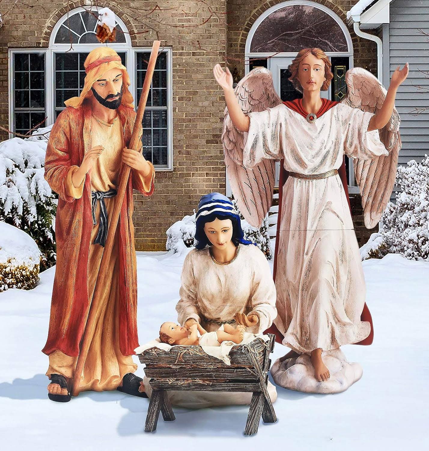 Holy Family Outdoor Nativity Set - 4 Piece Set