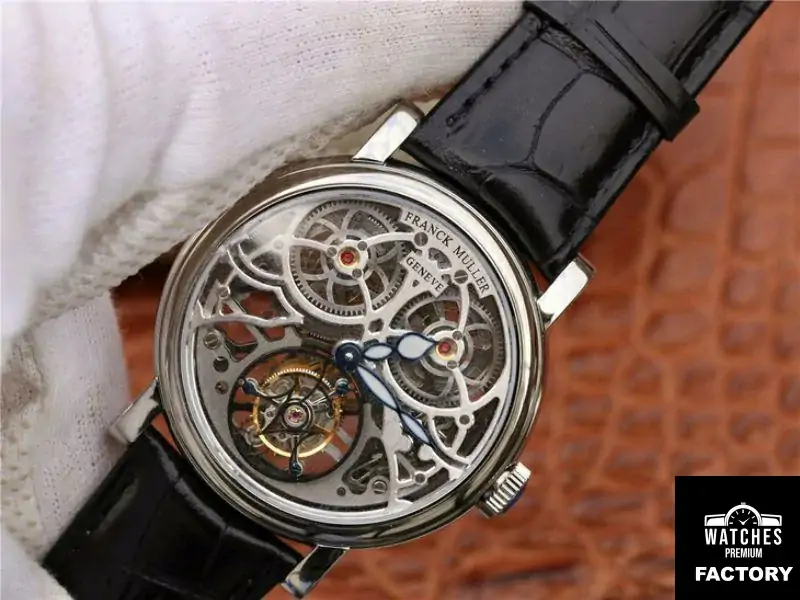 Franck Muller Giga Tourbillon 7048 T G SQT BR Silver Skeleton Dial