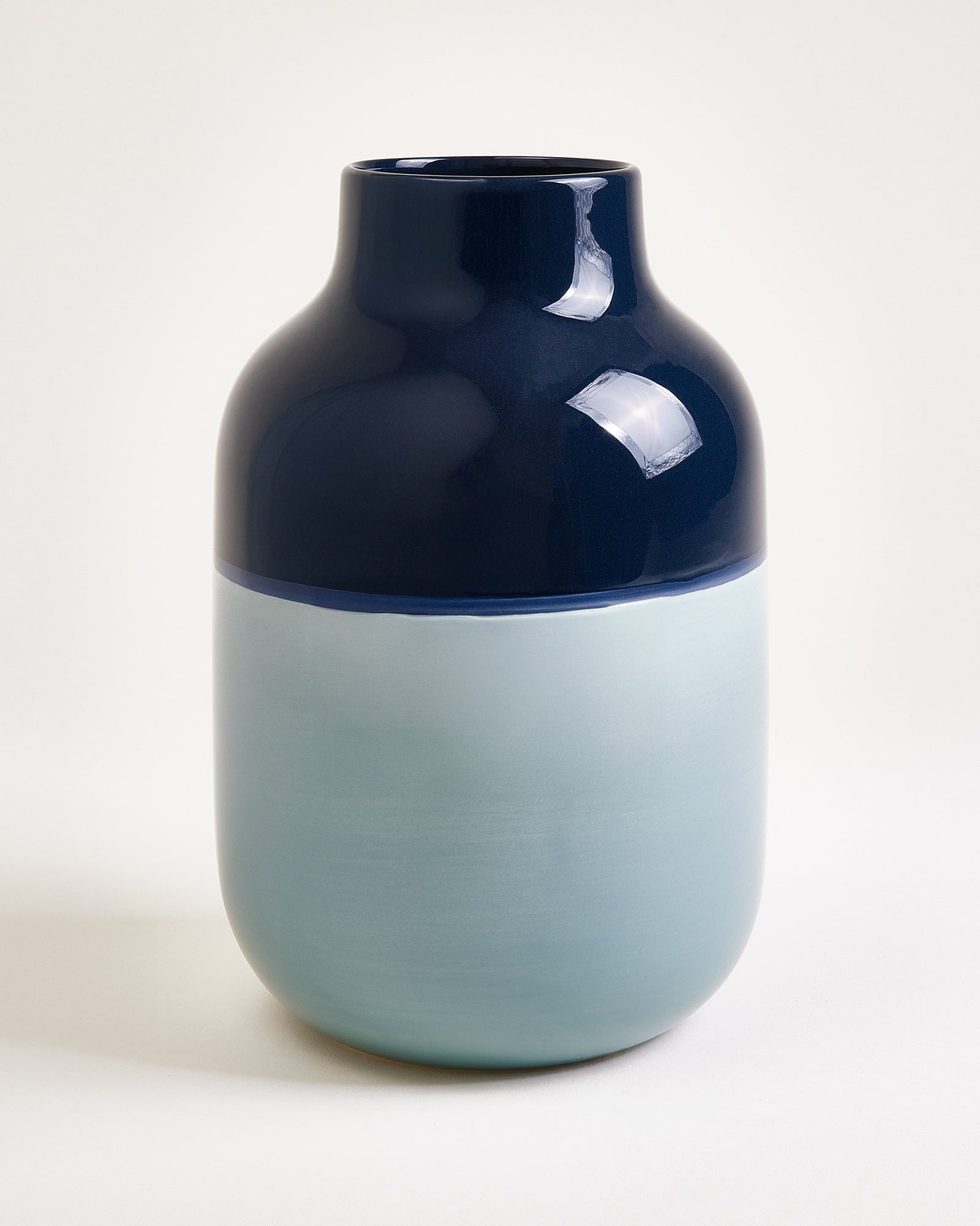 NUNO - VASE L DARK BLUE GRAY-BLUE