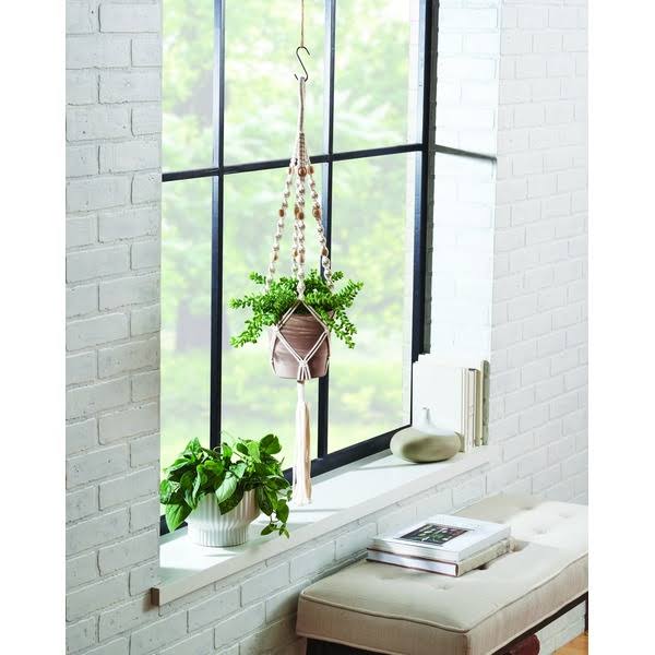 Better Homes & Gardens White Cotton Rope Planter Hanger - Each