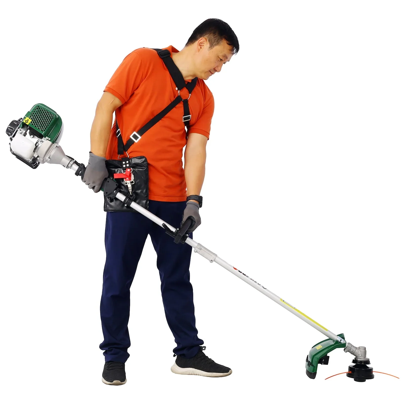 Buyweek 4 in 1 Multi-Functional Trimming Tool, 31CC 4-Cycle Garden Tool System with Gas Pole Saw, Hedge Trimmer, Grass Trimmer, and Brush Cutter EPA Compliant