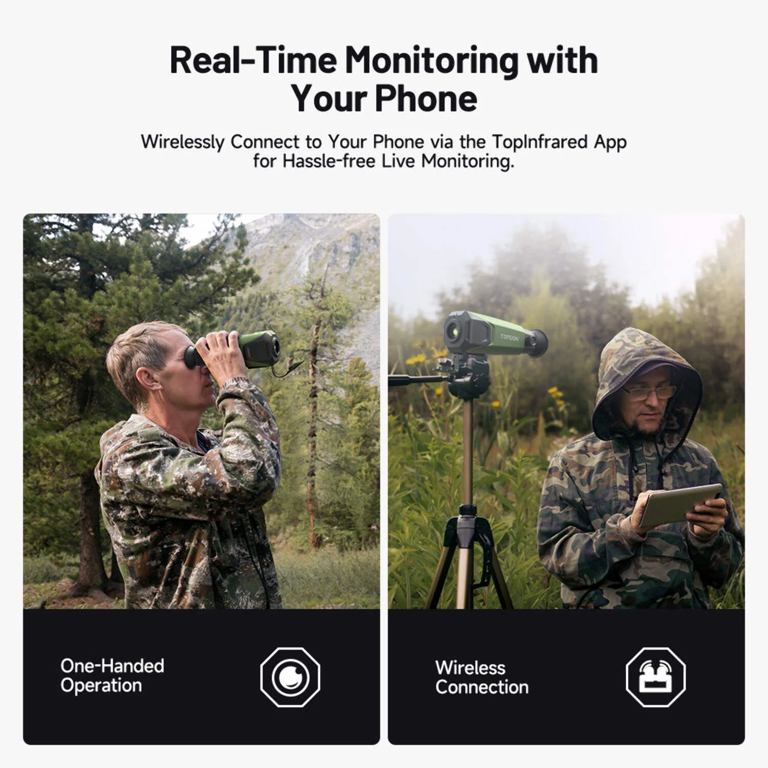 TOPDON TS004 Thermal Monocular Camera, 256x192 Resolution, 50hz Refresh Rate, 450 Yard Detection Range