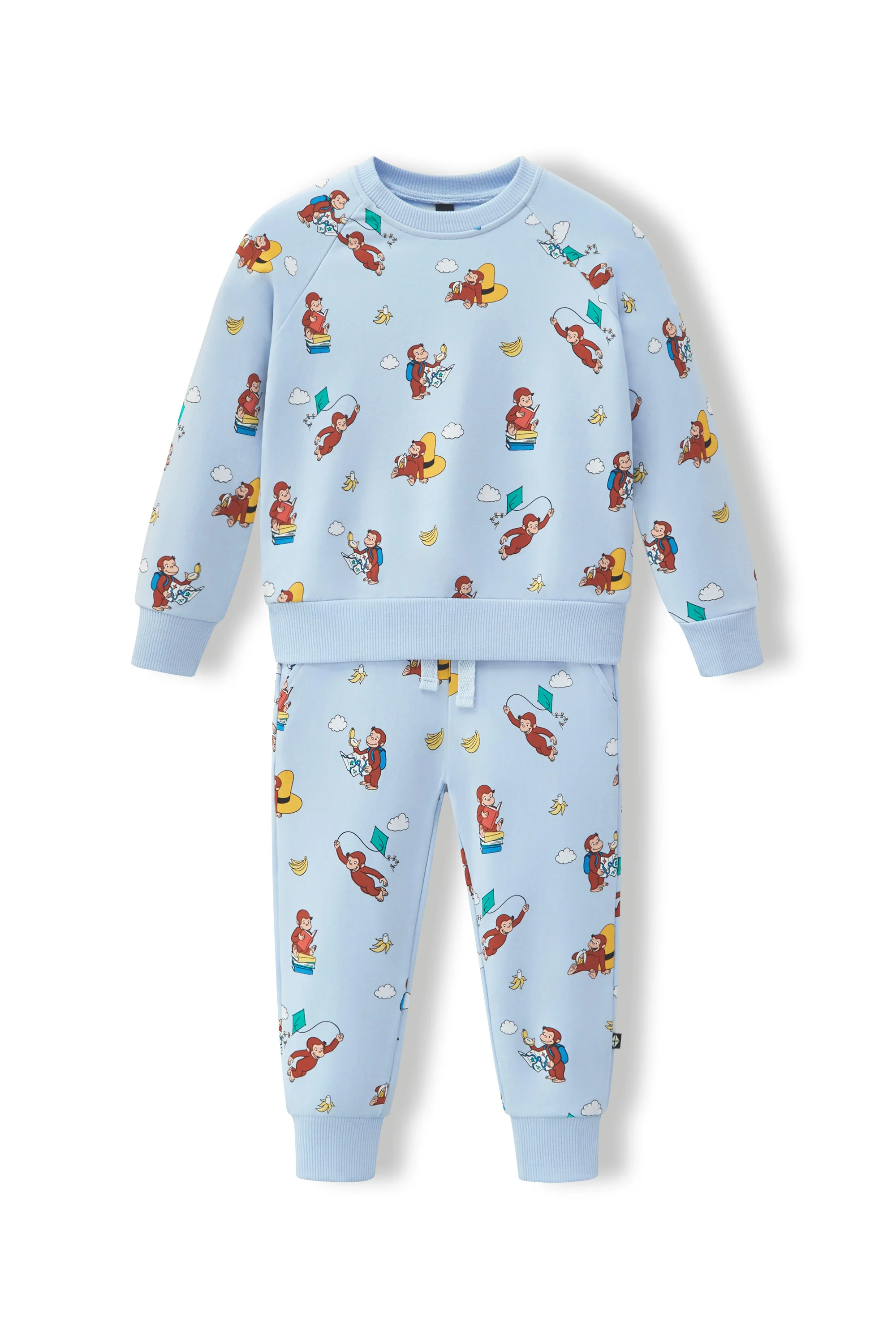 Long Sleeve Jogger Set in Curious George