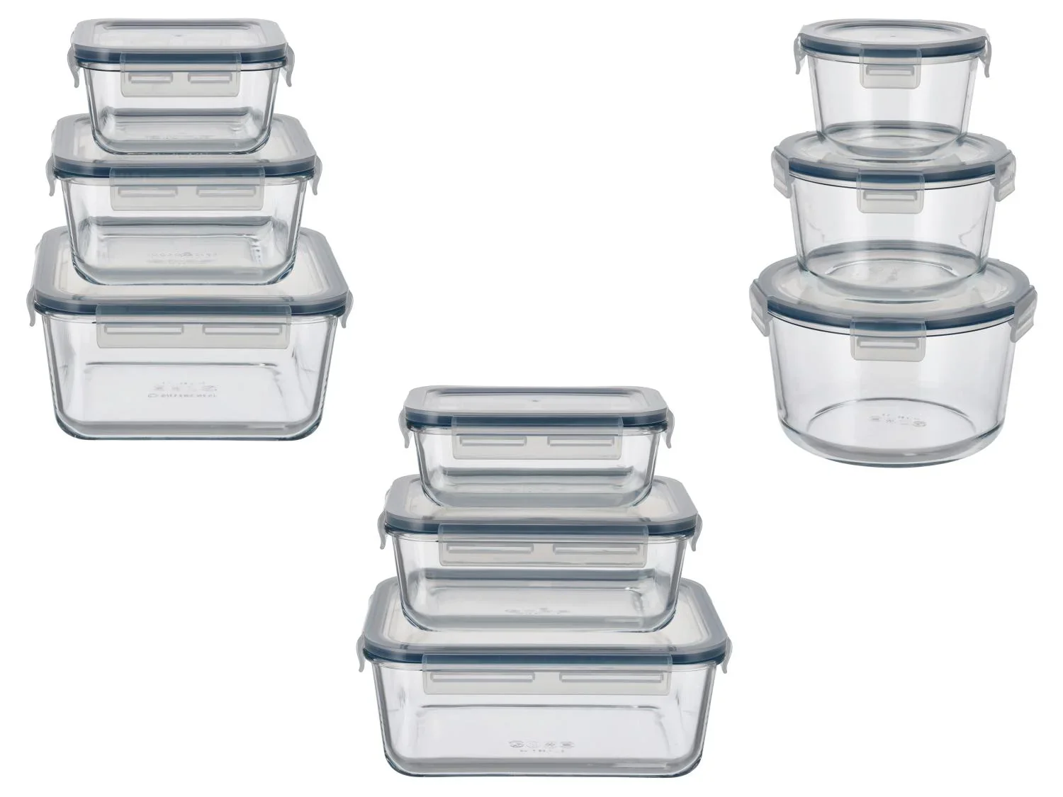 SILVERCREST Lot de 3 botes de conservation