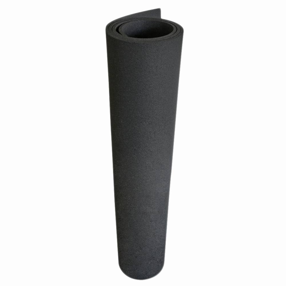 Rubber Cal Recycled Floor Mat, Black, 1/4-Inch x 4 x 5-Feet