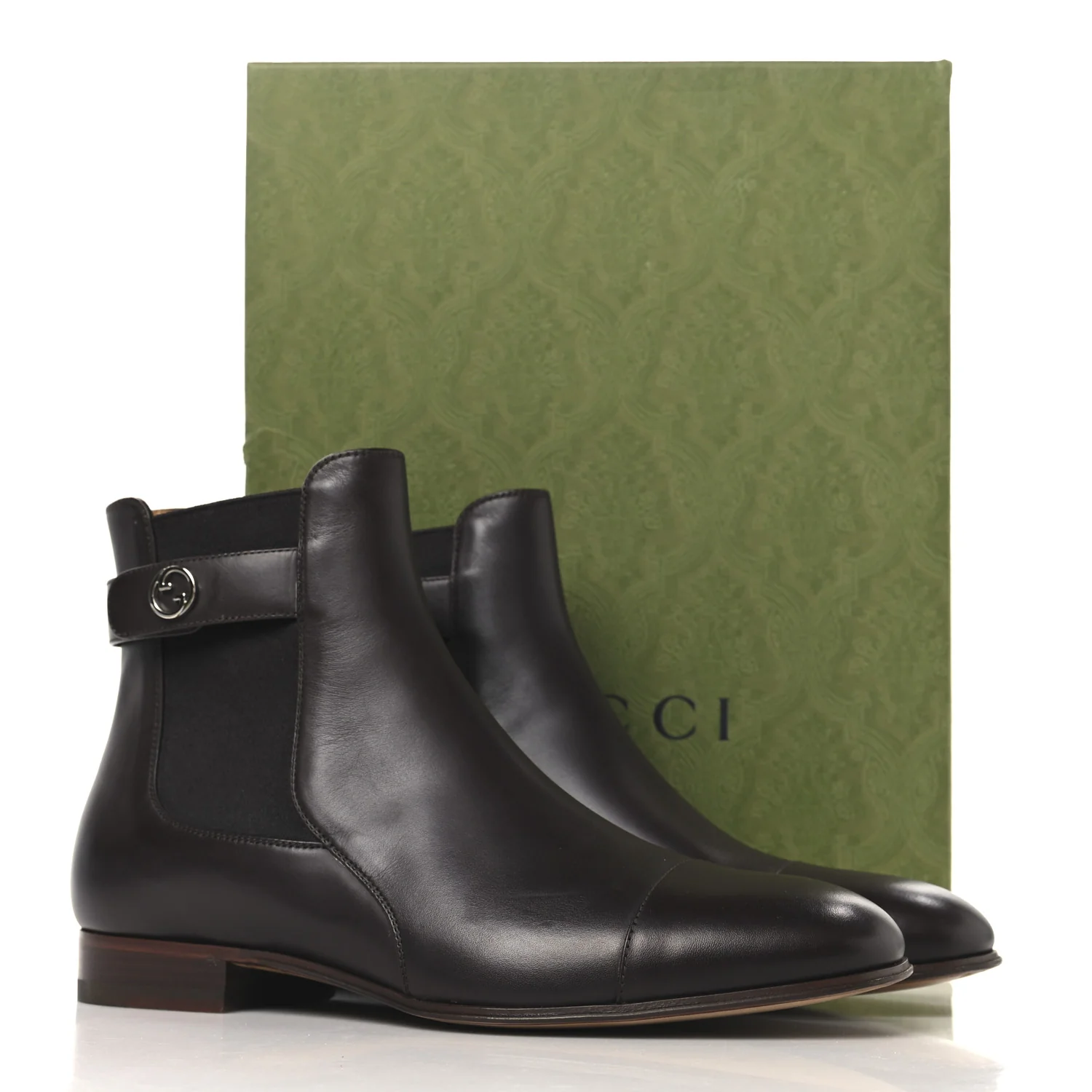 Calfskin Mens Blondie Chelsea Ankle Boots 8 Cocoa