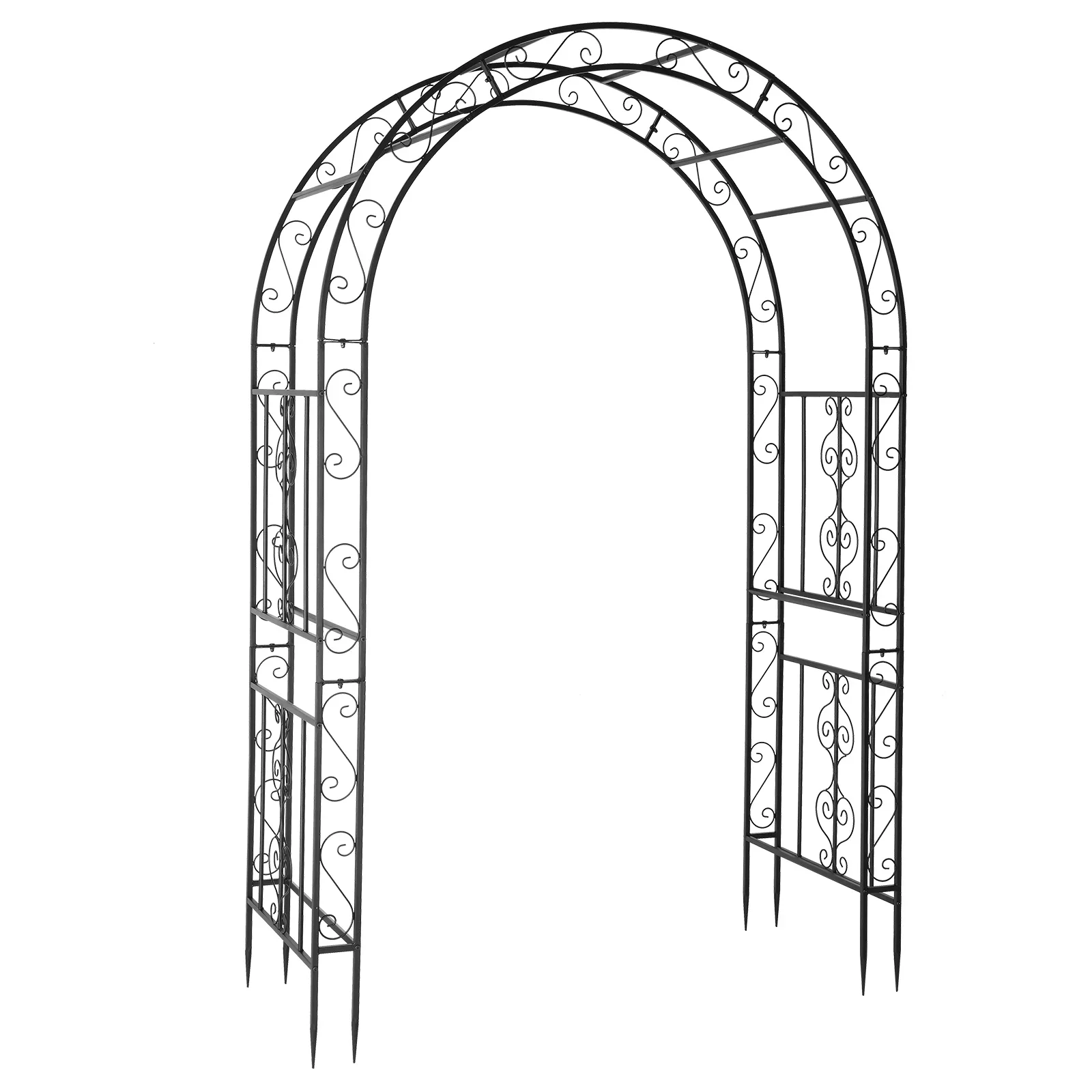 UBesGoo Metal Garden Arch 7Ft Garden Arbor for Climbing Plant Outdoor Wedding