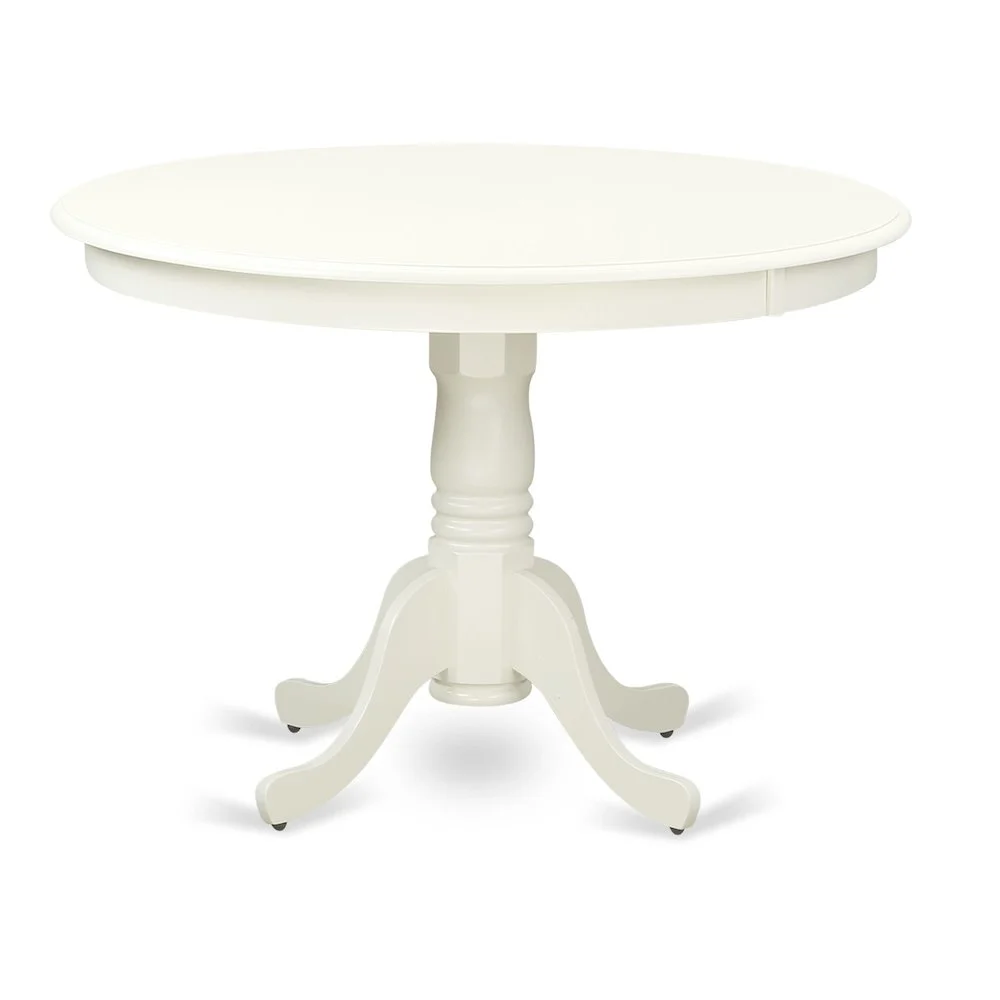 Antique 5-piece Wood Kitchen Table Set in Linen White(White) - Image 5