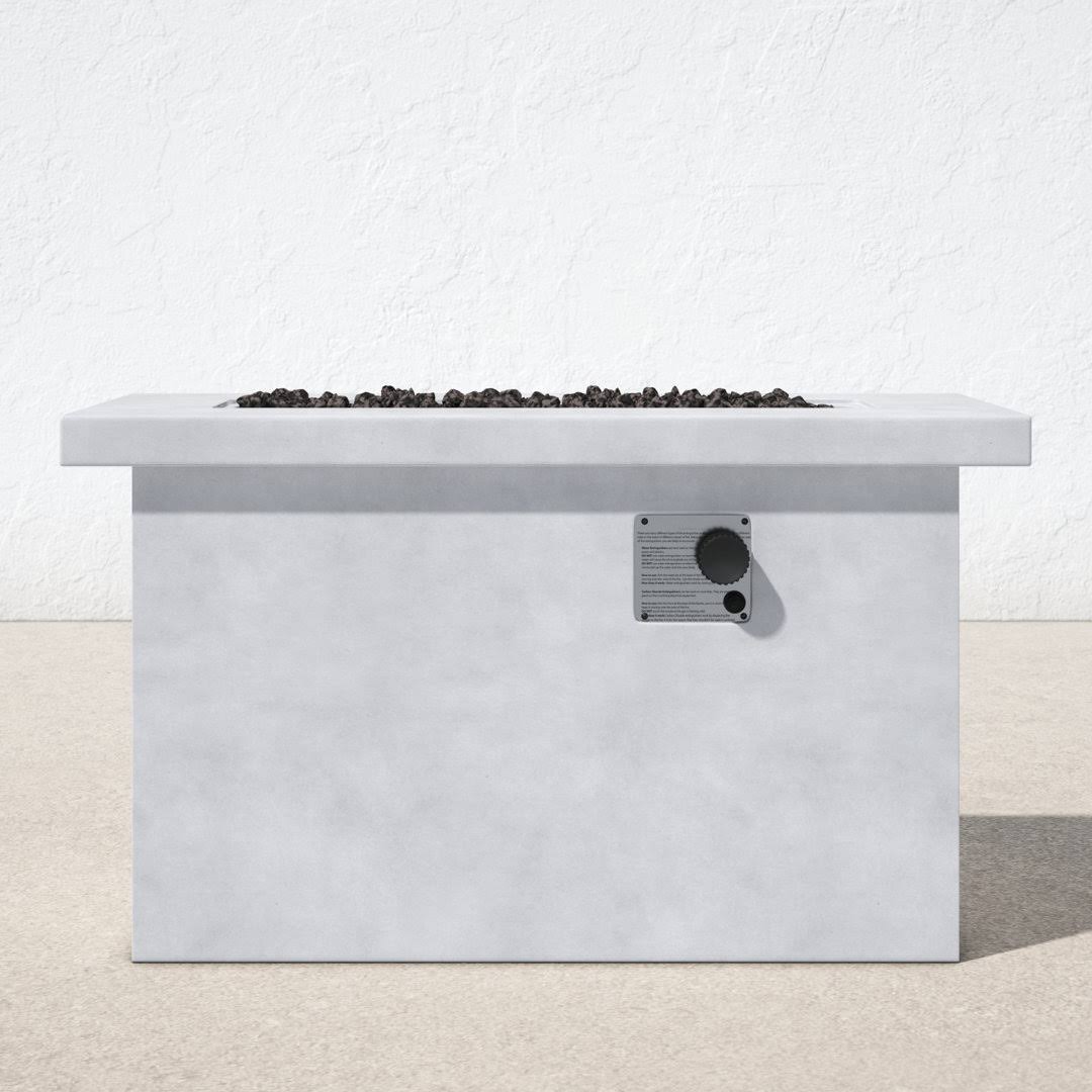 Rashid 24'' H Concrete Propane/Natural Gas Outdoor Fire Pit Table AllModern Finish: Natural Concrete, Size: 24