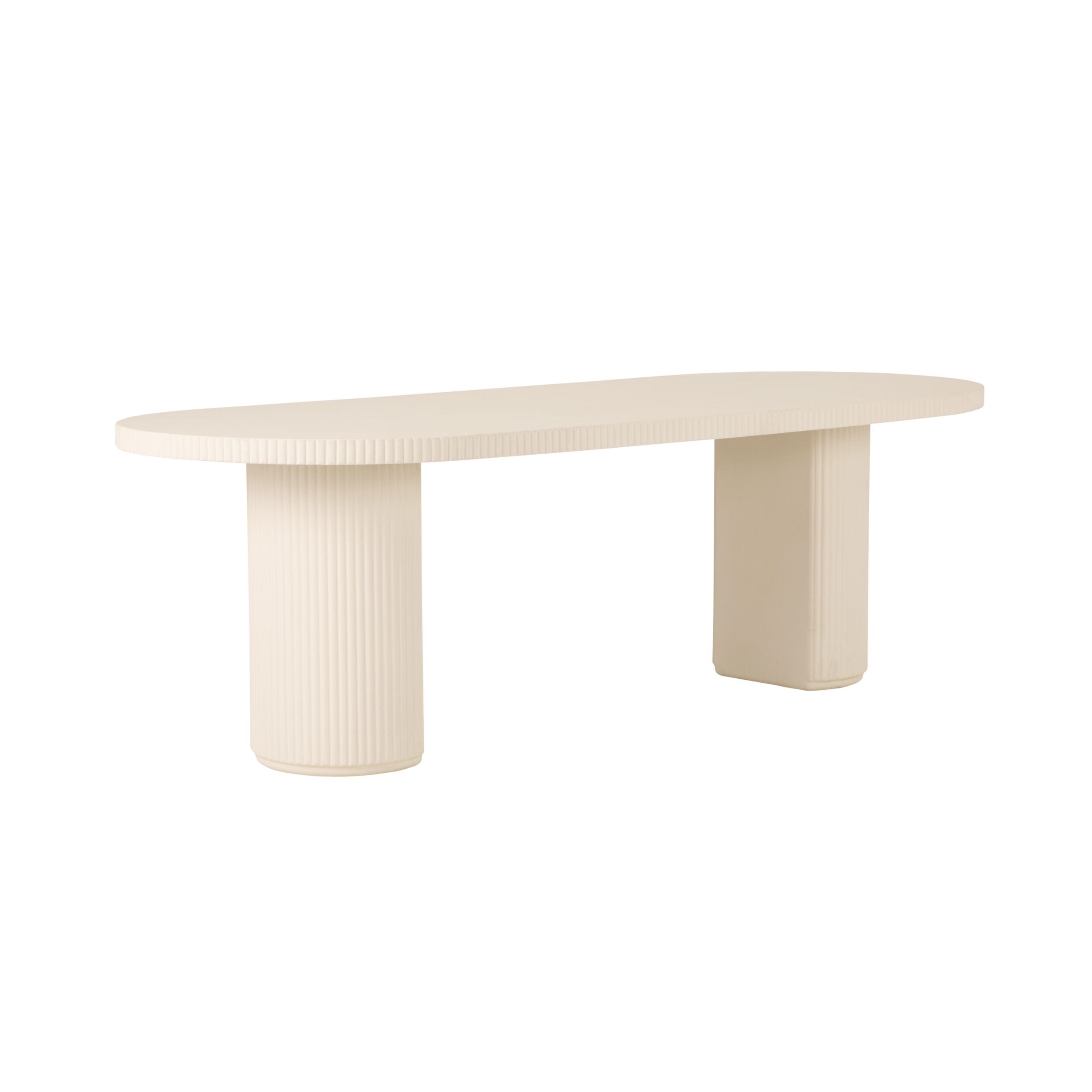 Ravello Ripple Dining Table 240x90cm Ivory Stone