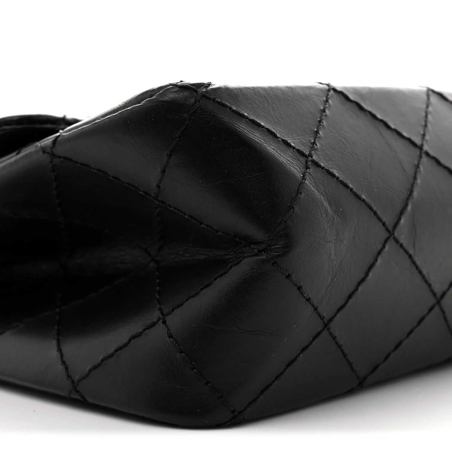 Aged Calfskin Quilted 2.55 Reissue 226 Flap Black