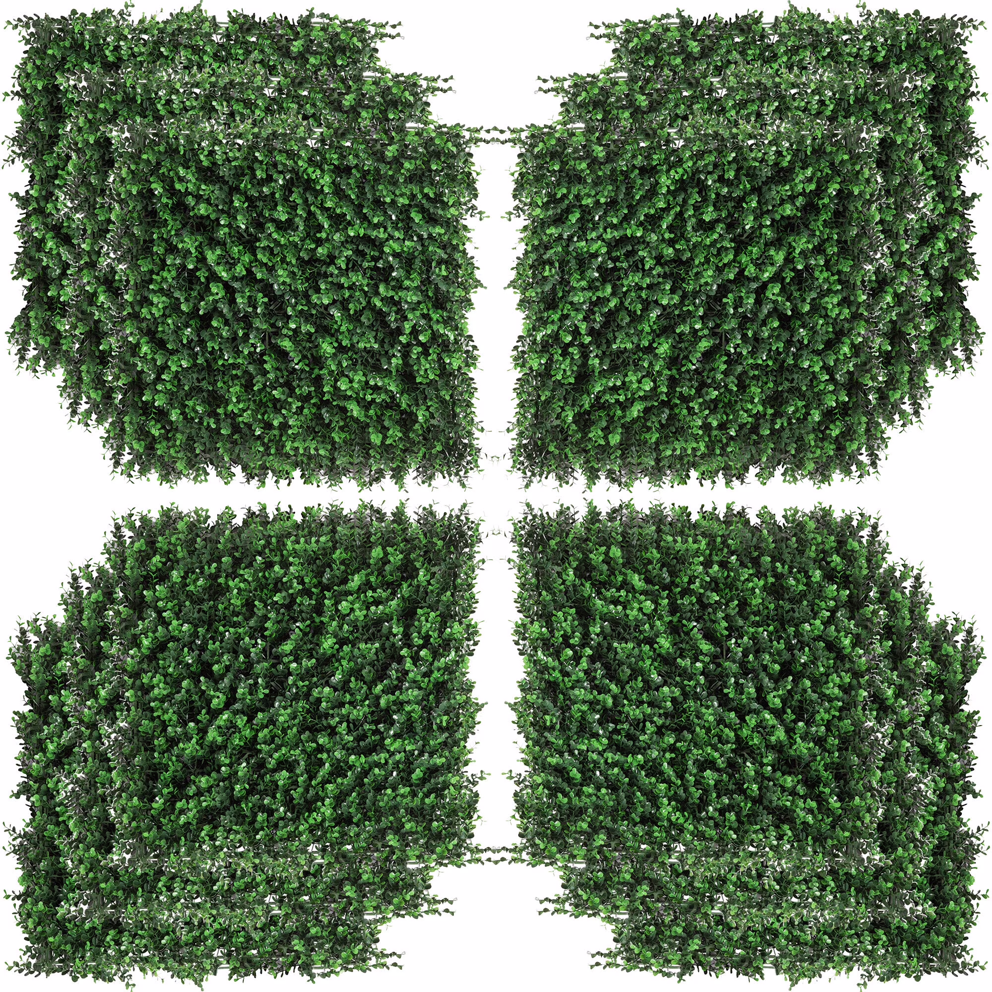 DUOSONG Outsunny Grass Wall Panels, 20 X 20 Artificial Grass Wall Decor,Greenery Backdrop Panels Wall For Outdoor, Indoor, Garden, Fence, Backyard, Fresh Green Green POLYETHYLENE Garden & Outdoor