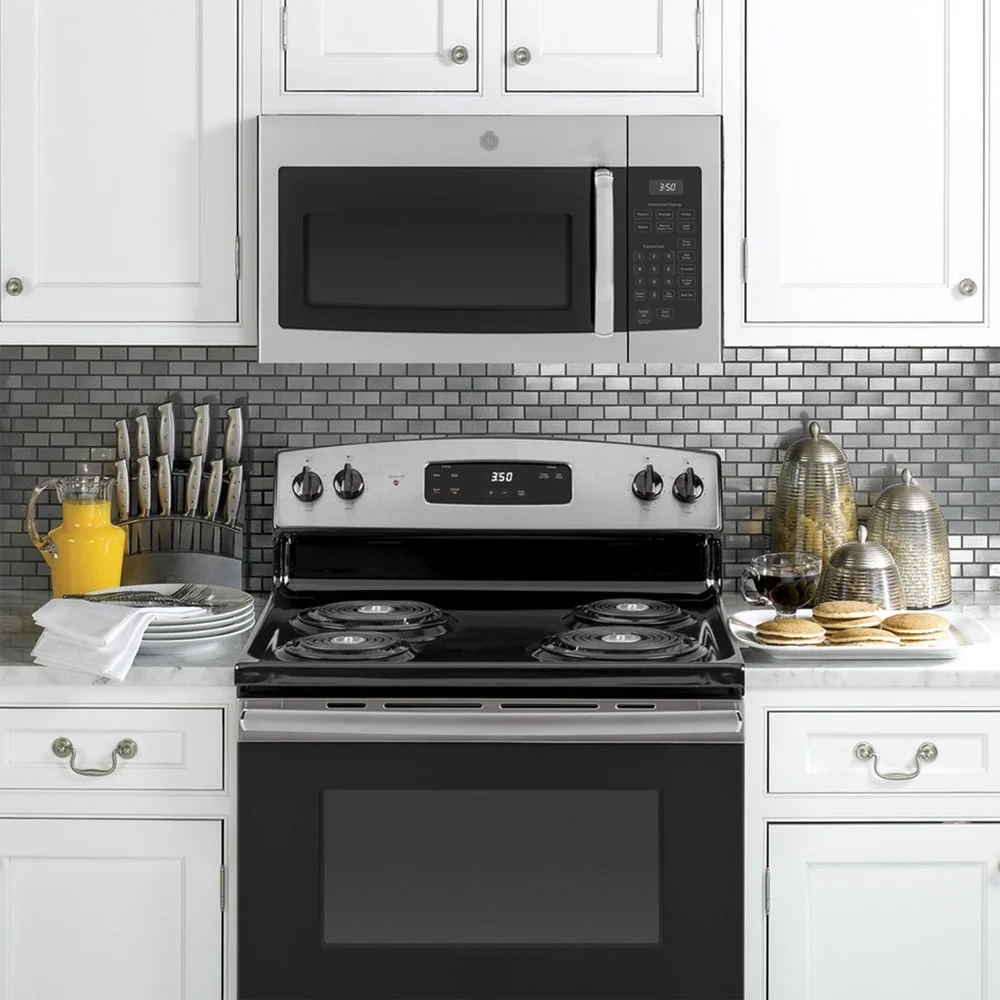 General Electric GE 1.6 Cu. Ft. Over - the - Range Microwave Oven Stainless Steel, JVM3160RFSS