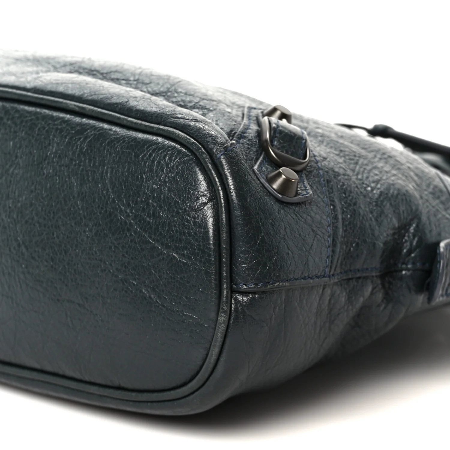 Agneau Classic Hardware Bowling Bag Anthracite