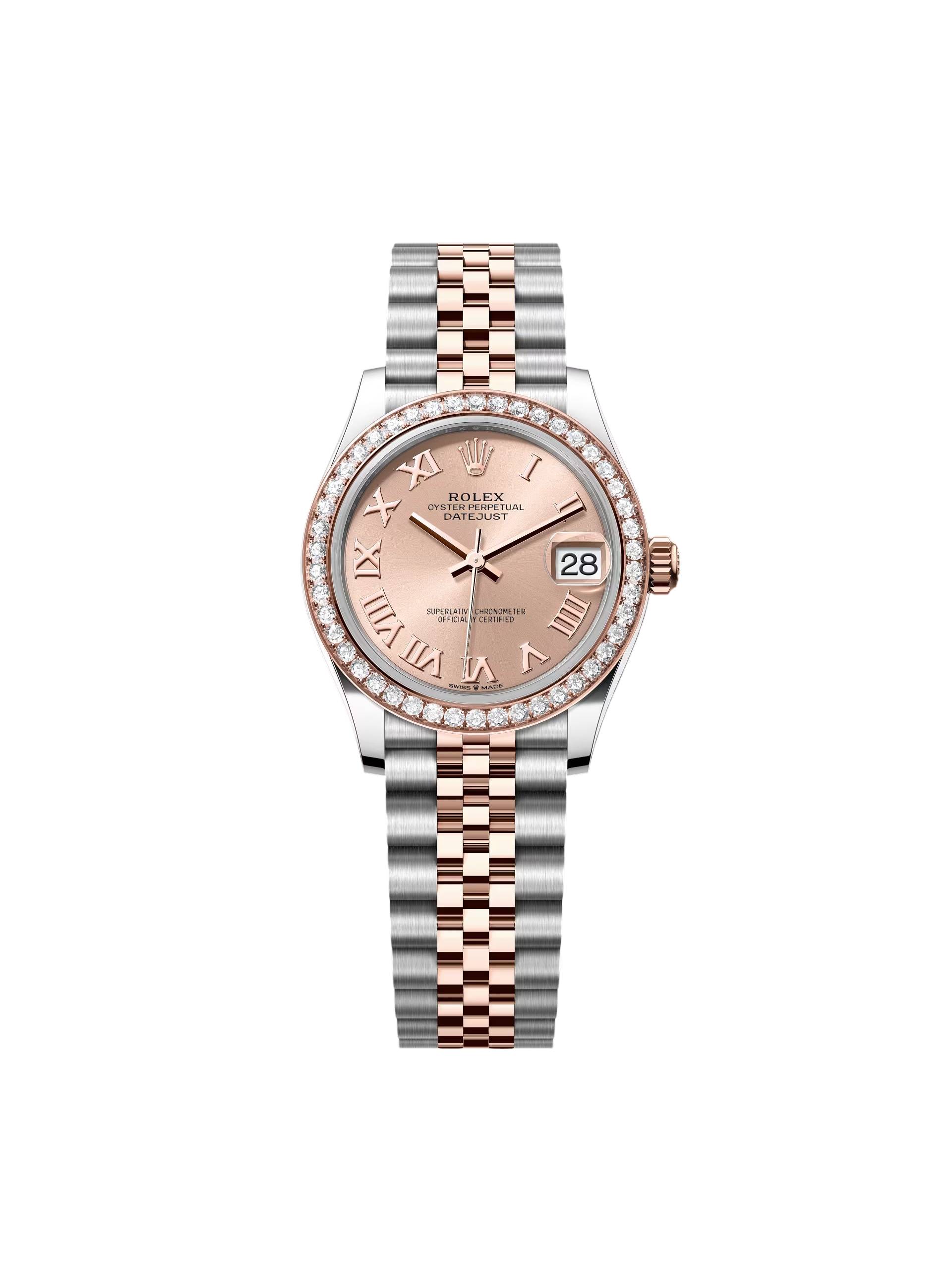 【Super Clone】RLX Datejust m278381-0001/0002 Rose Roman Dial Diamond-Set Bezel 31mm