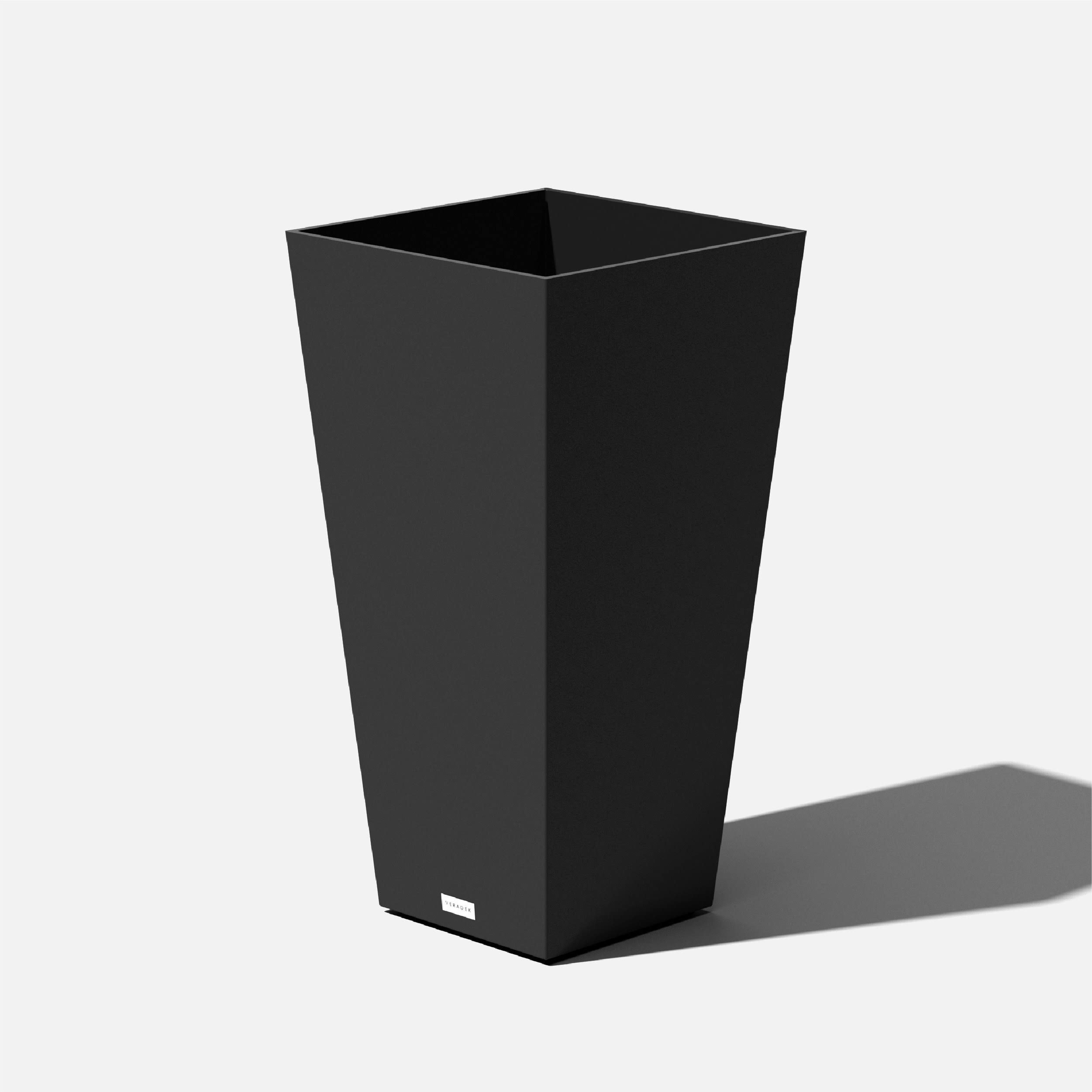 Veradek Midland Tall Square Planter - Black - 30 in.