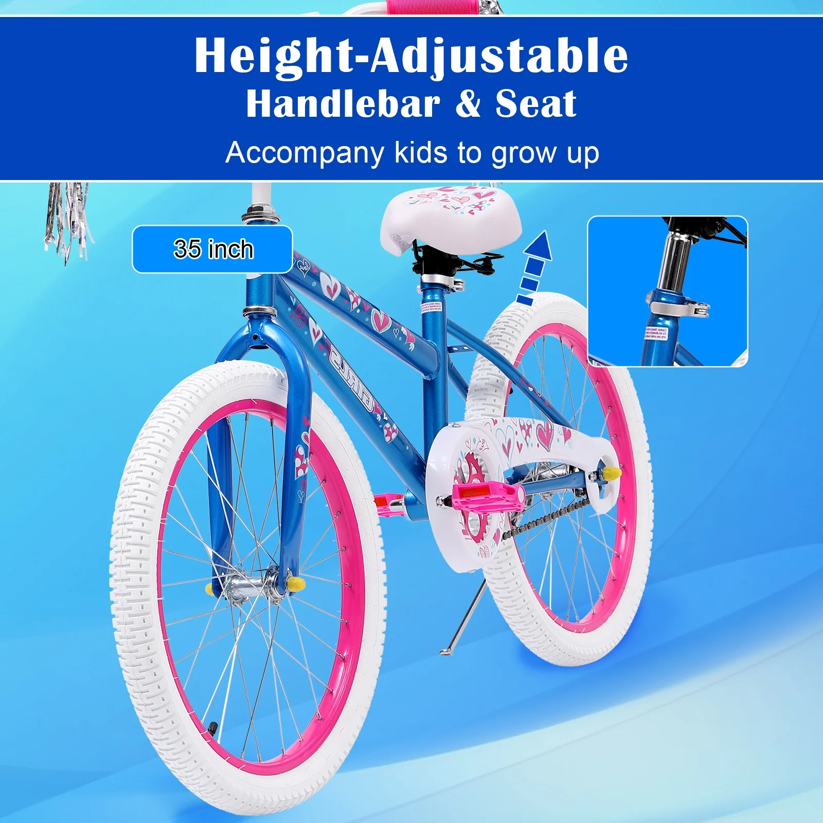 20 Inch Kids Bike Bicycle for 8-12 Years Old Kids,Blue(20") - Image 5