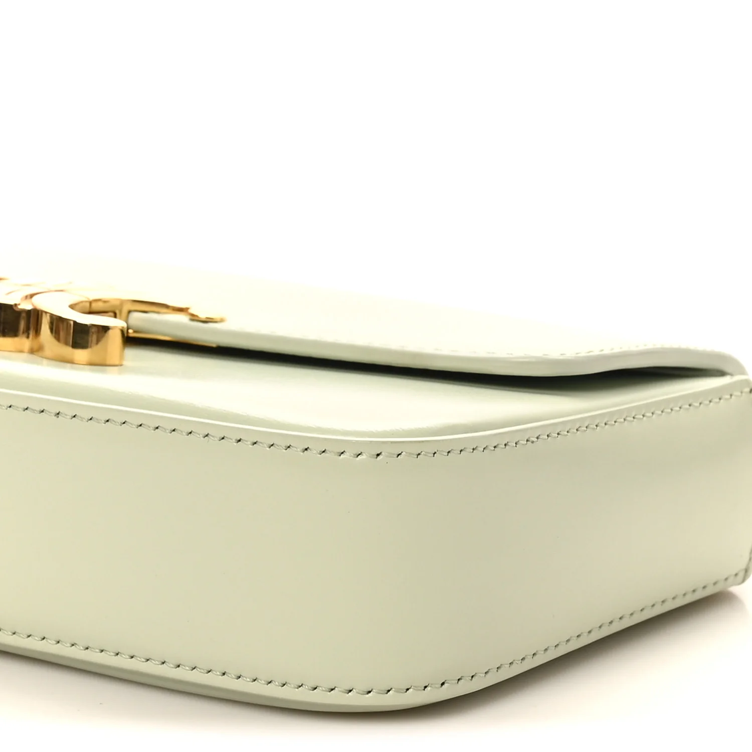 Shiny Calfskin Triomphe Chain Shoulder Bag Jade