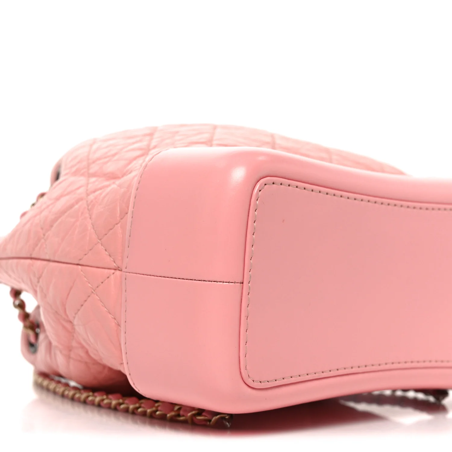 Aged Calfskin Quilted Small Gabrielle Backpack Pink