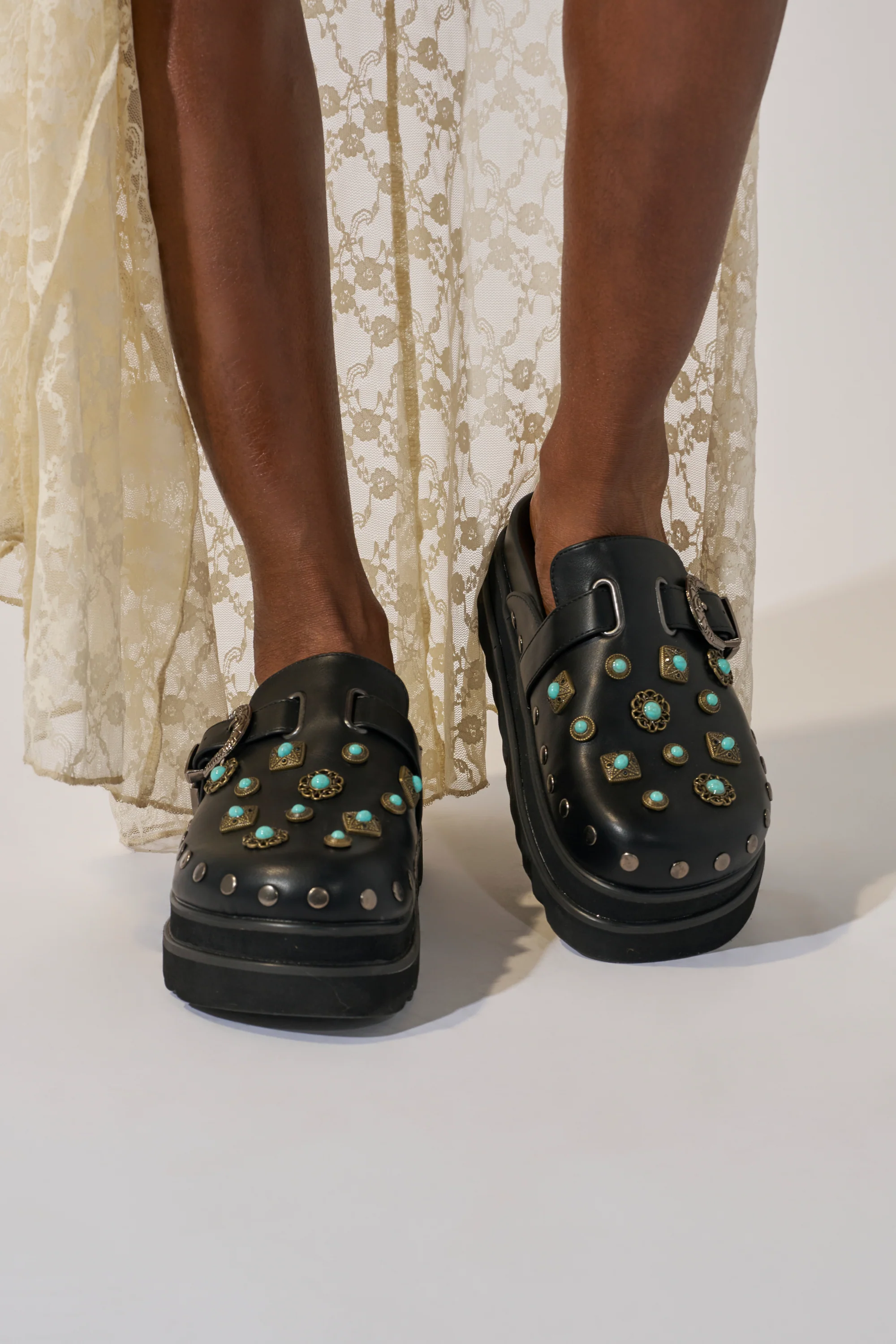AZALEA WANG MAVIS FLAT EMBELLISHED CLOG - Akira Store