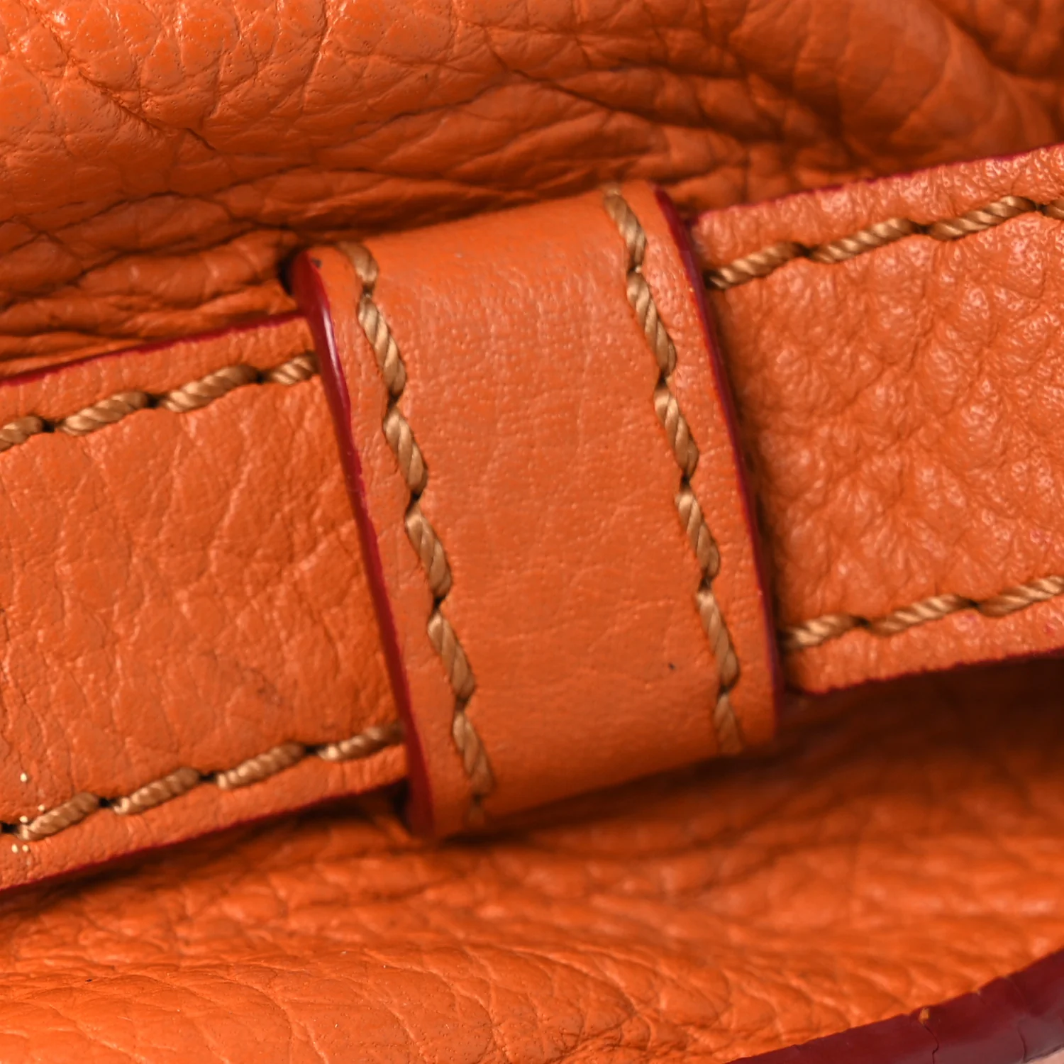 Grained Calfskin Small Marcie Saddle Bag Wood Rose