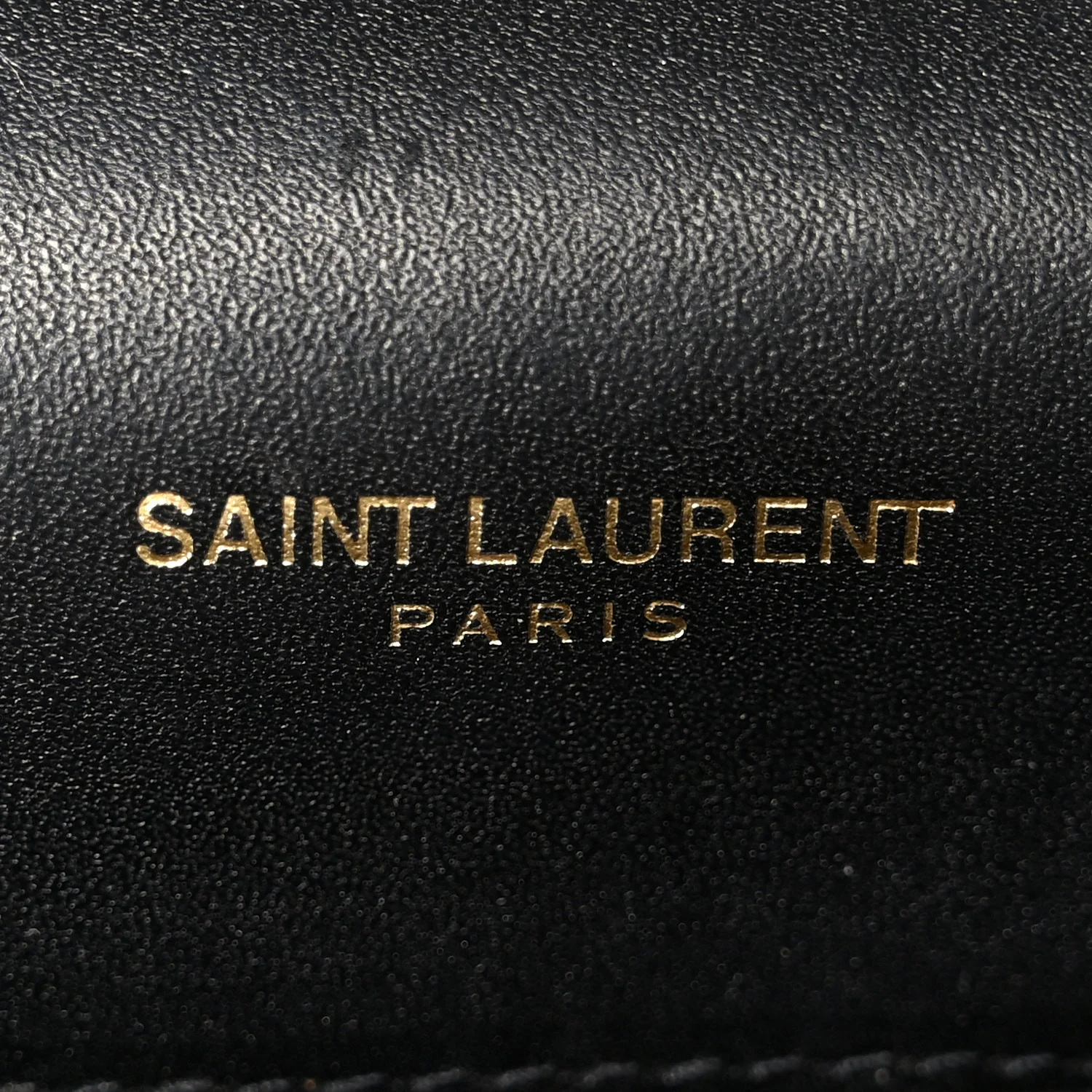 Smooth Calfskin Classic Monogram Kate Tassel Chain Wallet Black