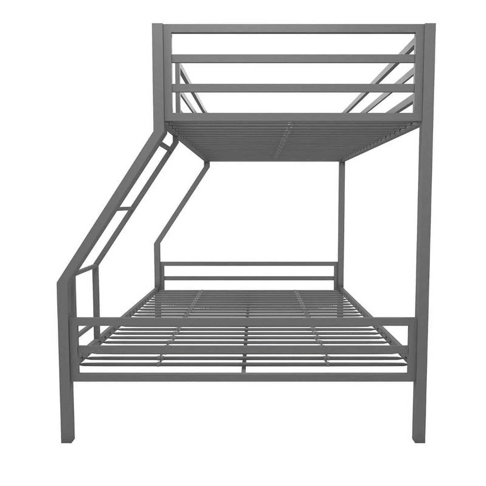 Teen Charlie Twin Over Full Metal Bunk Bed, Gray Image 8