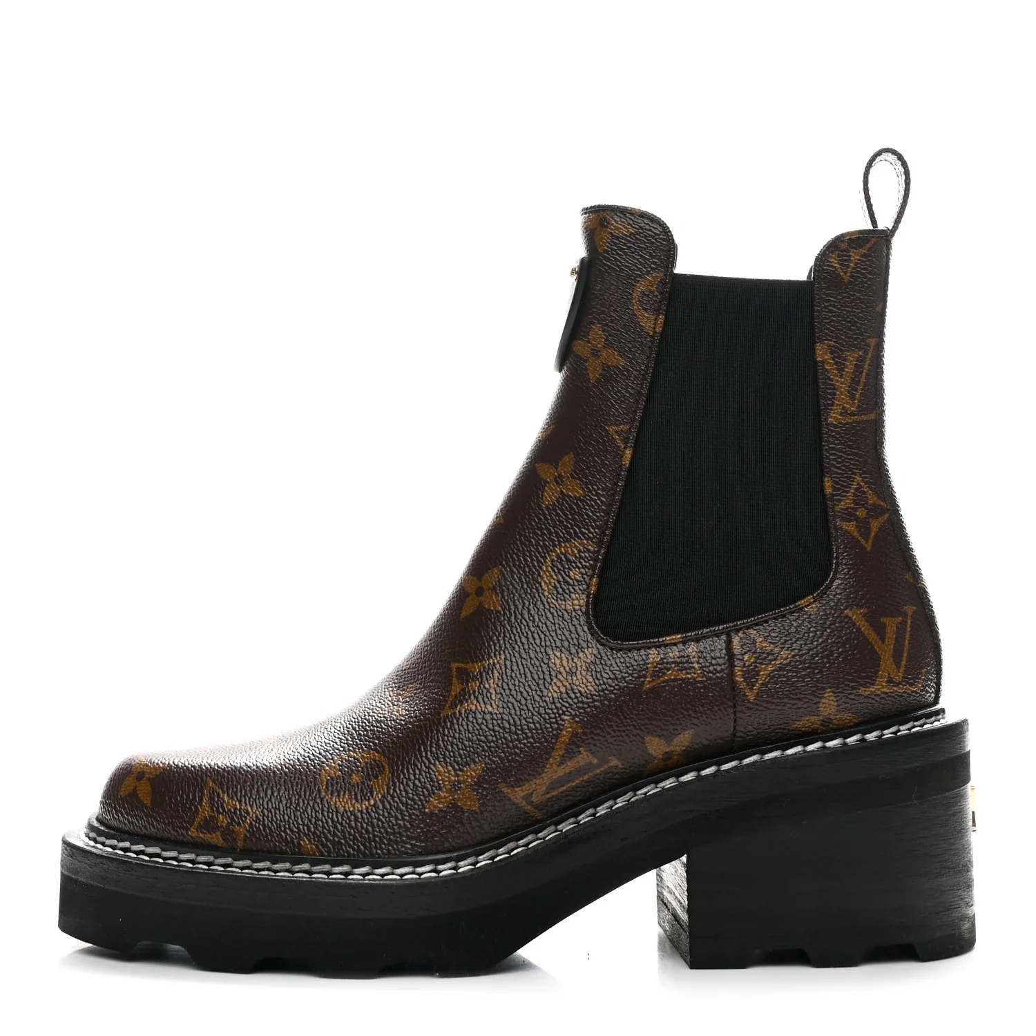 Patent Monogram LV Beaubourg Ankle Boots 37 Black