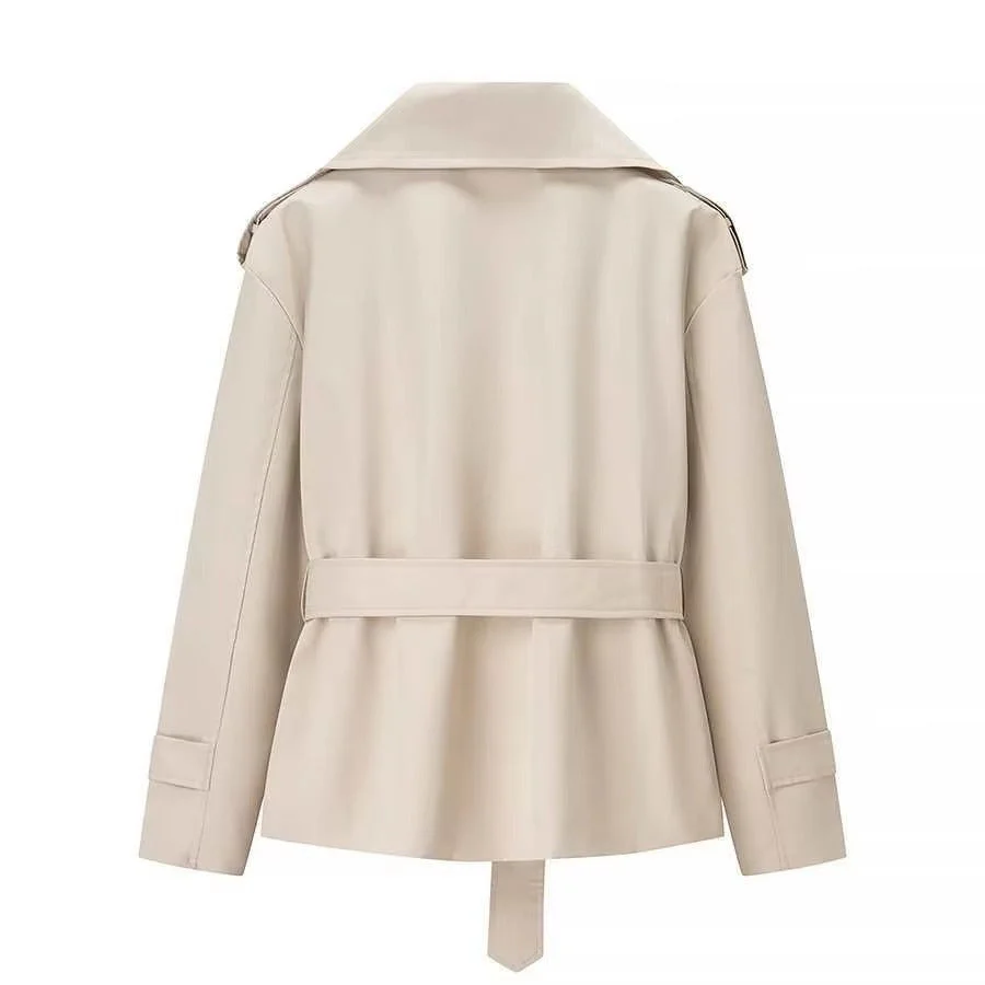 Blazer court ceinturé pour femme