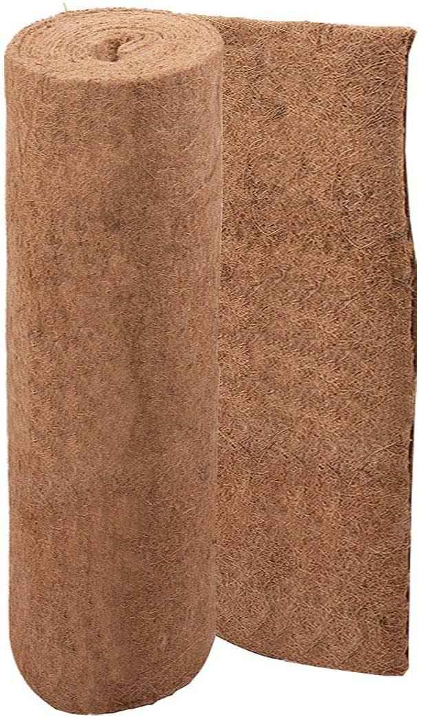 HHTHH Natural Coconut Fiber Liner Sheets 40 x12 inch Coconut Mat Squared Fiber Coir Liner Roll for Garden Decoration Insulation Flowerpot Basket